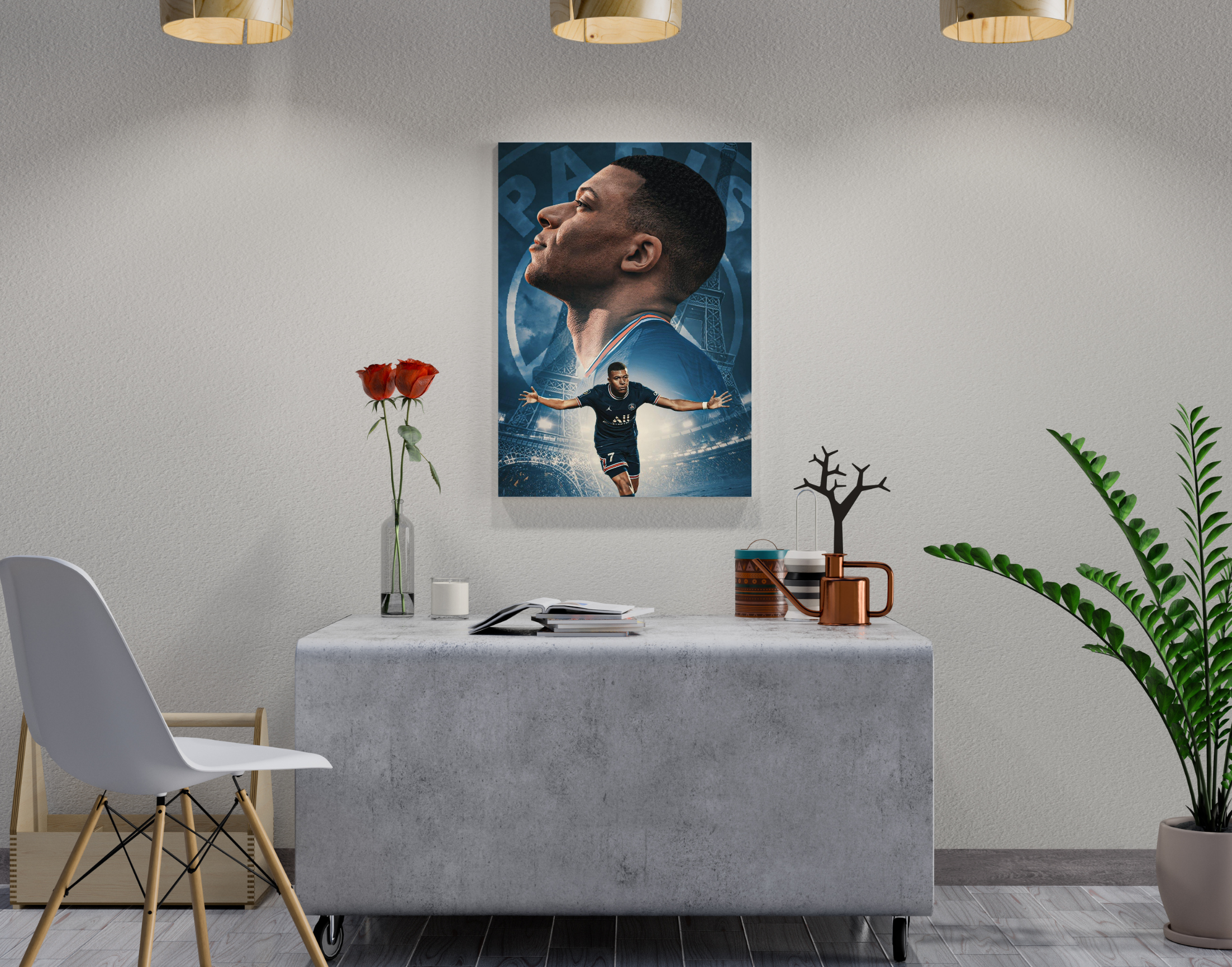 "Kylian Mbappé: Paris"- Shiny & Sturdy Metallic Poster Art That Pops & Sticks