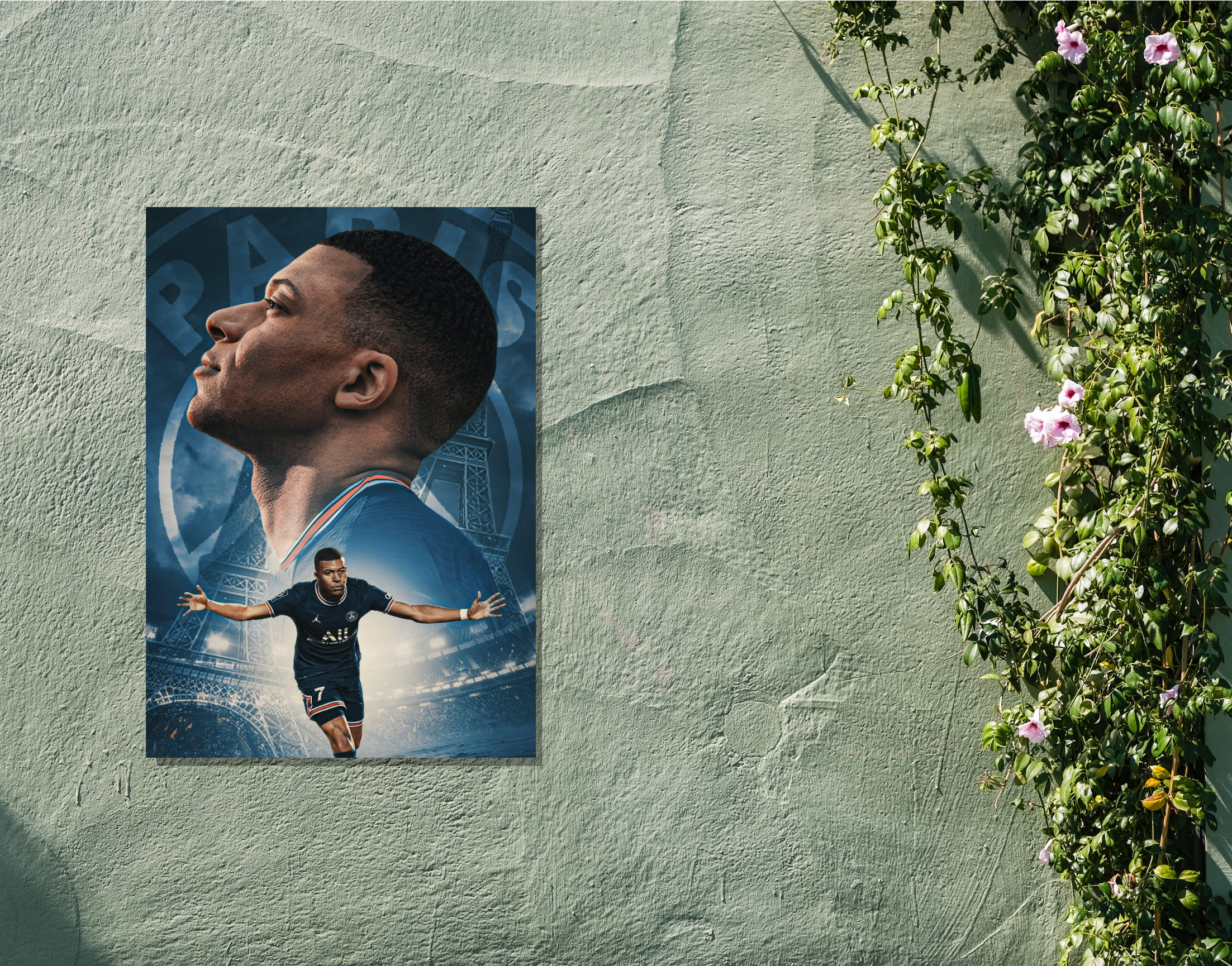 "Kylian Mbappé: Paris"- Shiny & Sturdy Metallic Poster Art That Pops & Sticks