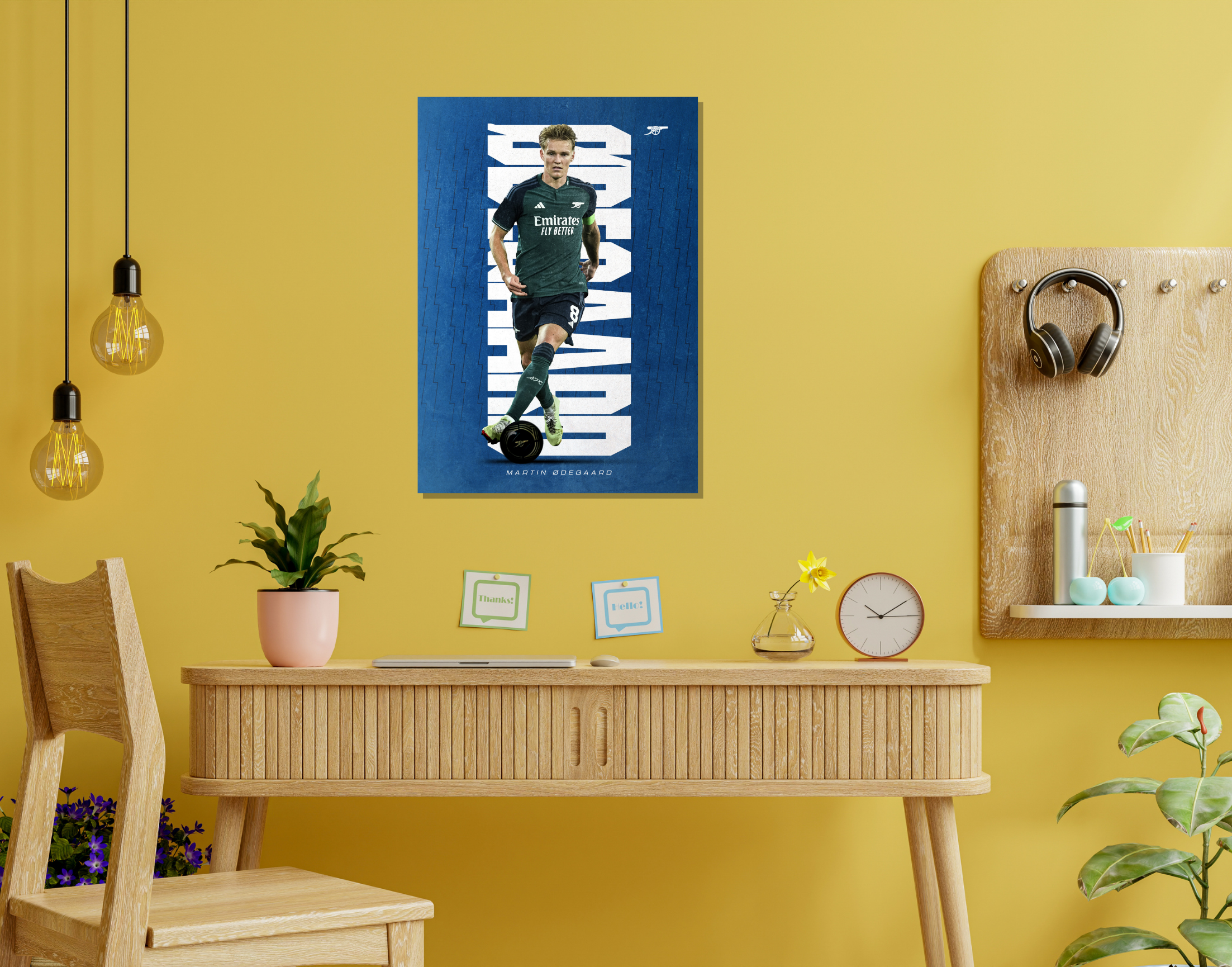 "Martin Ødegaard: Arsenal"- Shiny & Sturdy Metallic Poster Art That Pops & Sticks