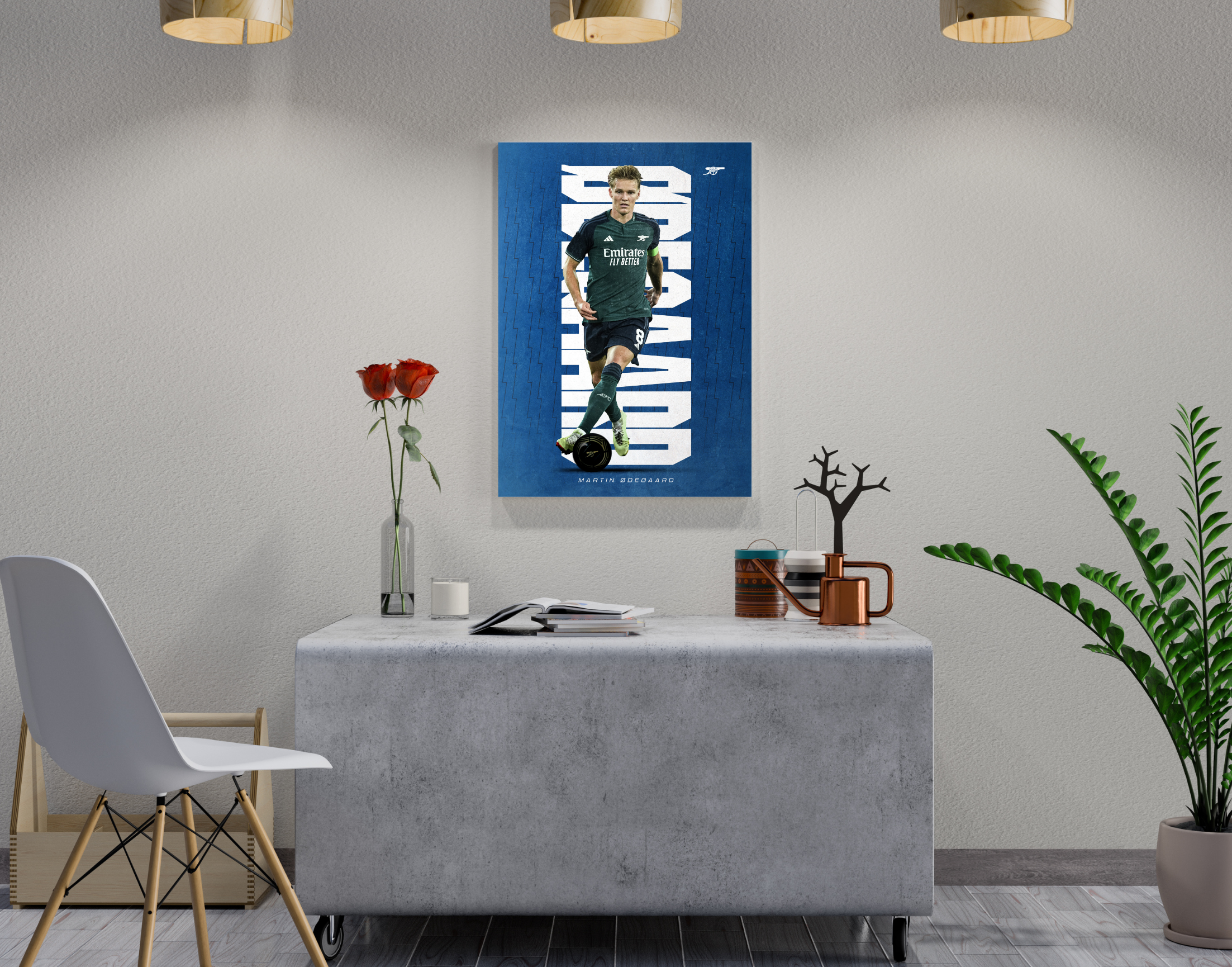 "Martin Ødegaard: Arsenal"- Shiny & Sturdy Metallic Poster Art That Pops & Sticks