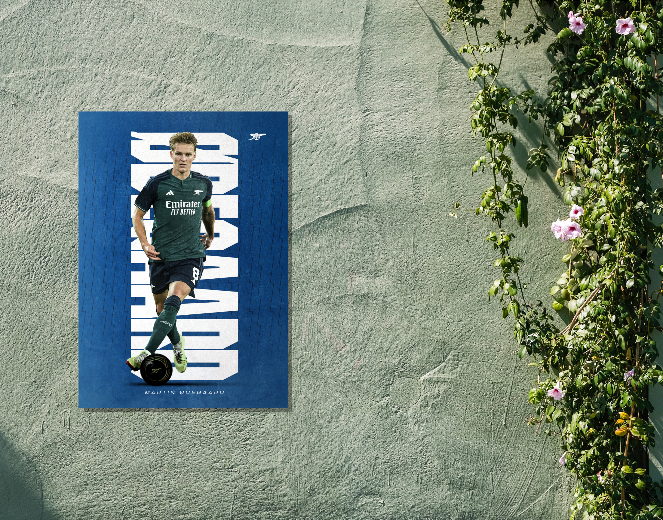 "Martin Ødegaard: Arsenal"- Shiny & Sturdy Metallic Poster Art That Pops & Sticks