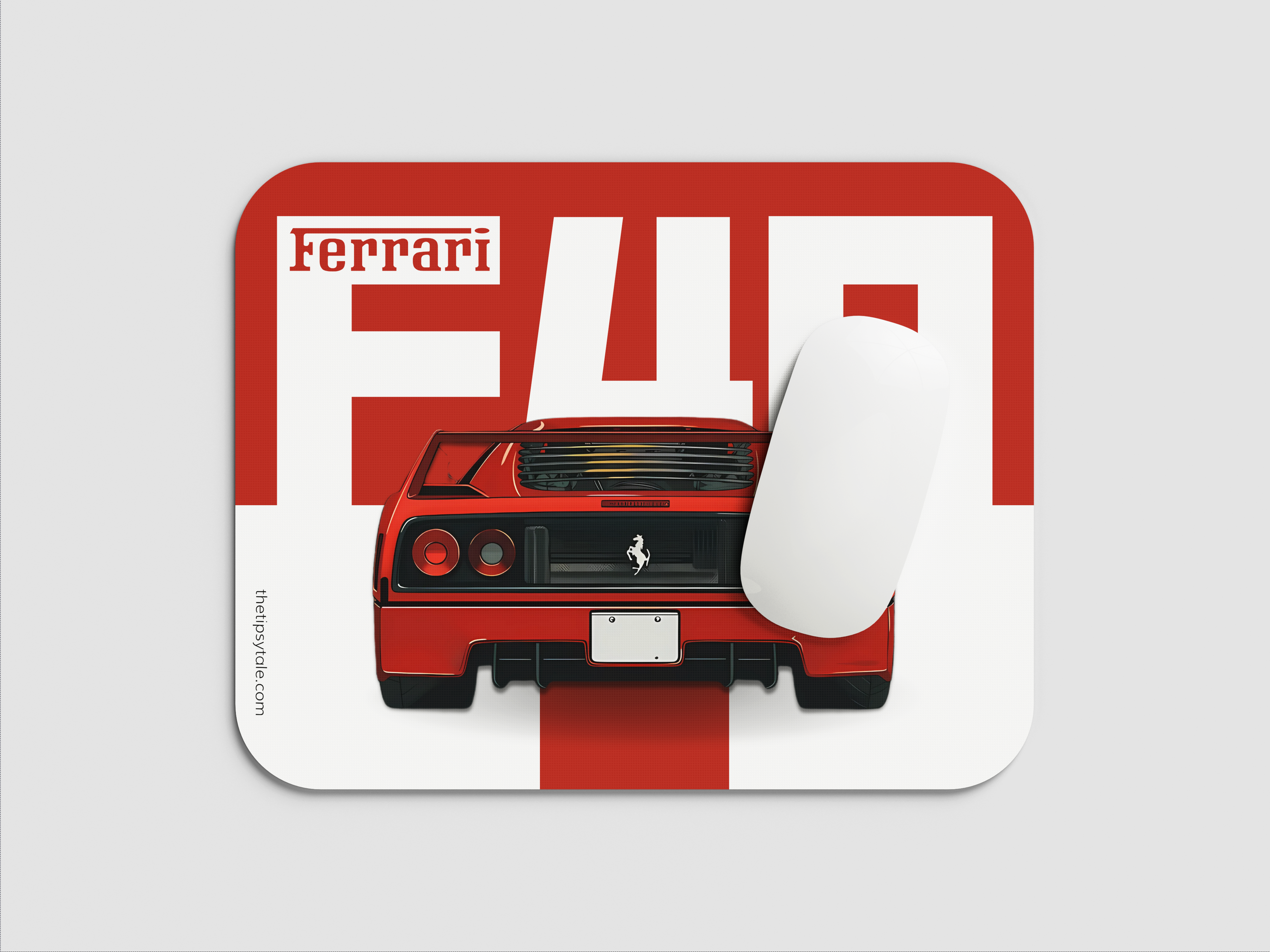 "F40 - THE RED LEGEND" Mousepad Enhance Your Workspace with Style
