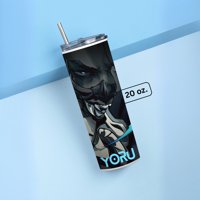 "YORU - VALORANT" Tumbler with Metal Straw