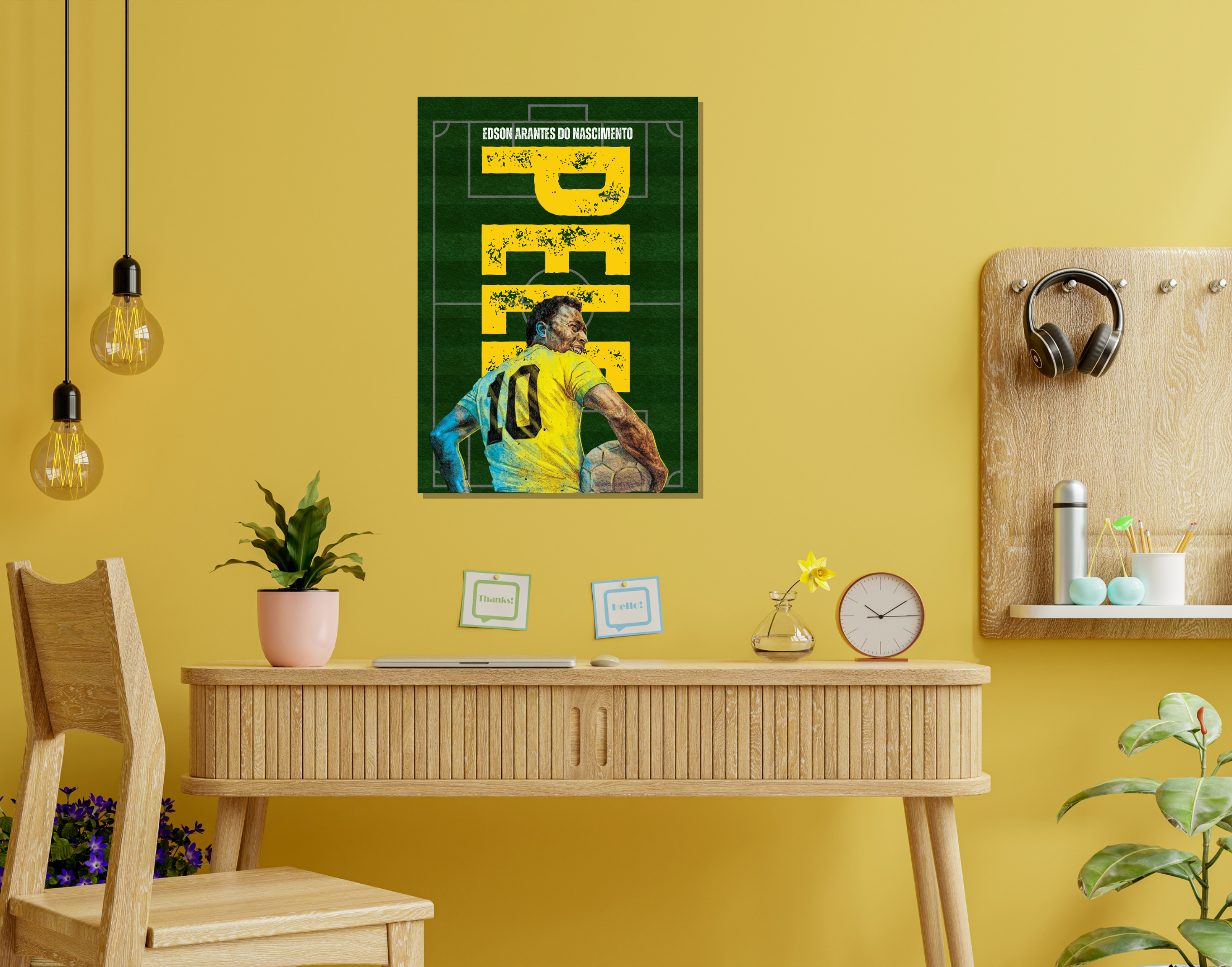 "Pele: Brazil"- Shiny & Sturdy Metallic Poster Art That Pops & Sticks