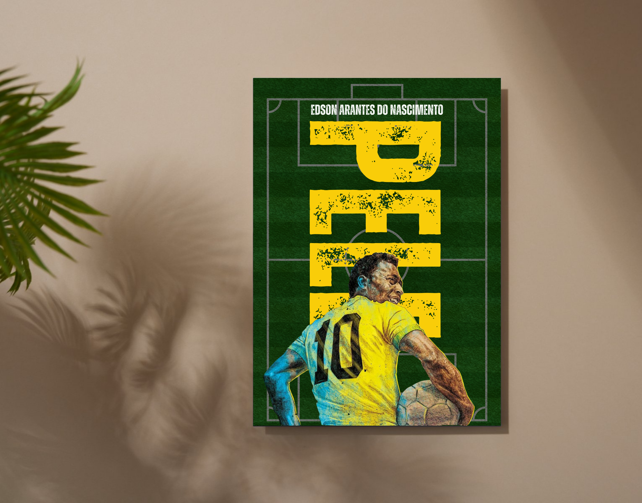 "Pele: Brazil"- Shiny & Sturdy Metallic Poster Art That Pops & Sticks