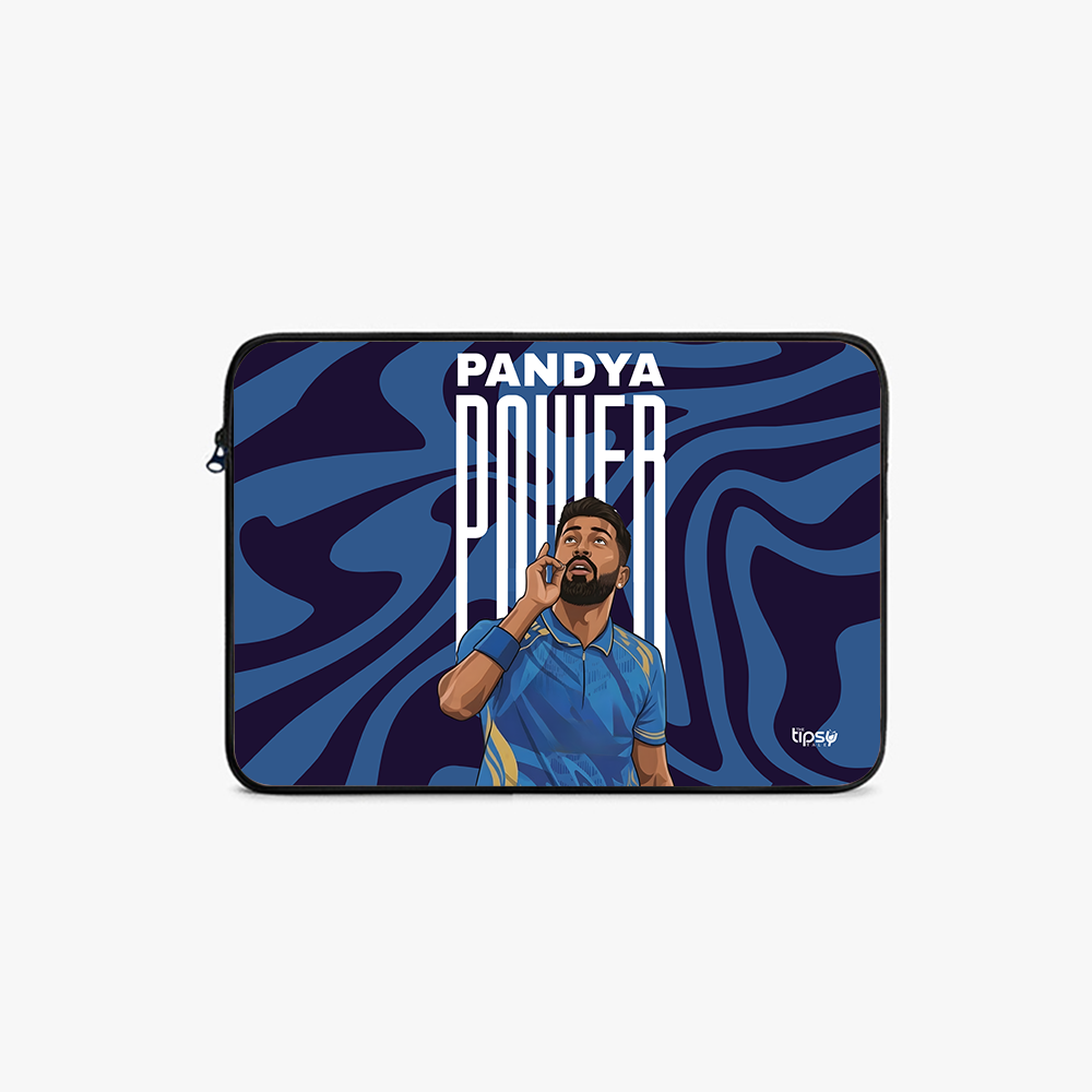 "PANDYA POWER: CRICKET FANBASE" -Laptop Sleeves:Bold Modern Design for Every Size