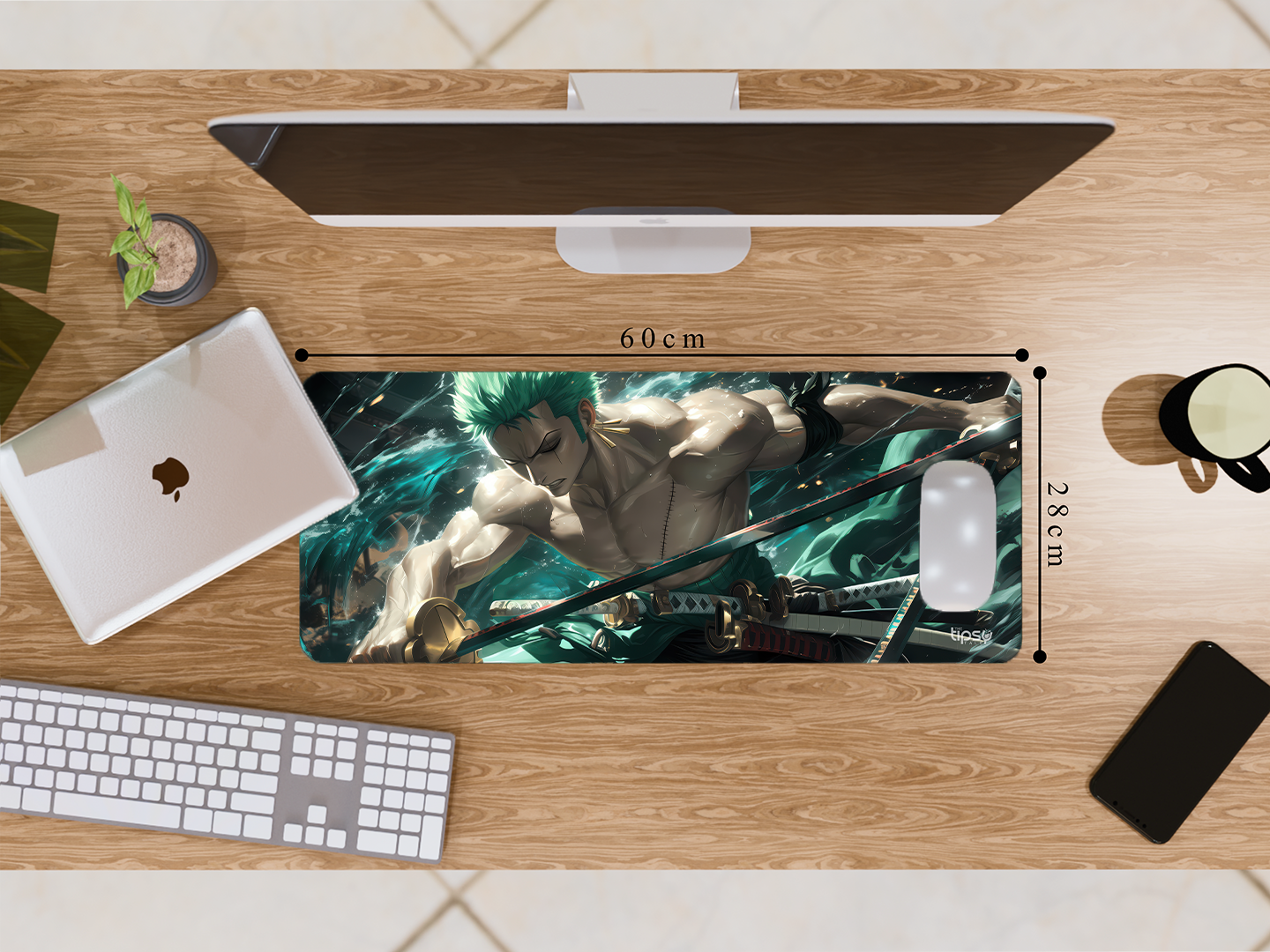 "Roronoa Zoro- In Action" Gaming Mousepad Elevate Your Gaming Experience