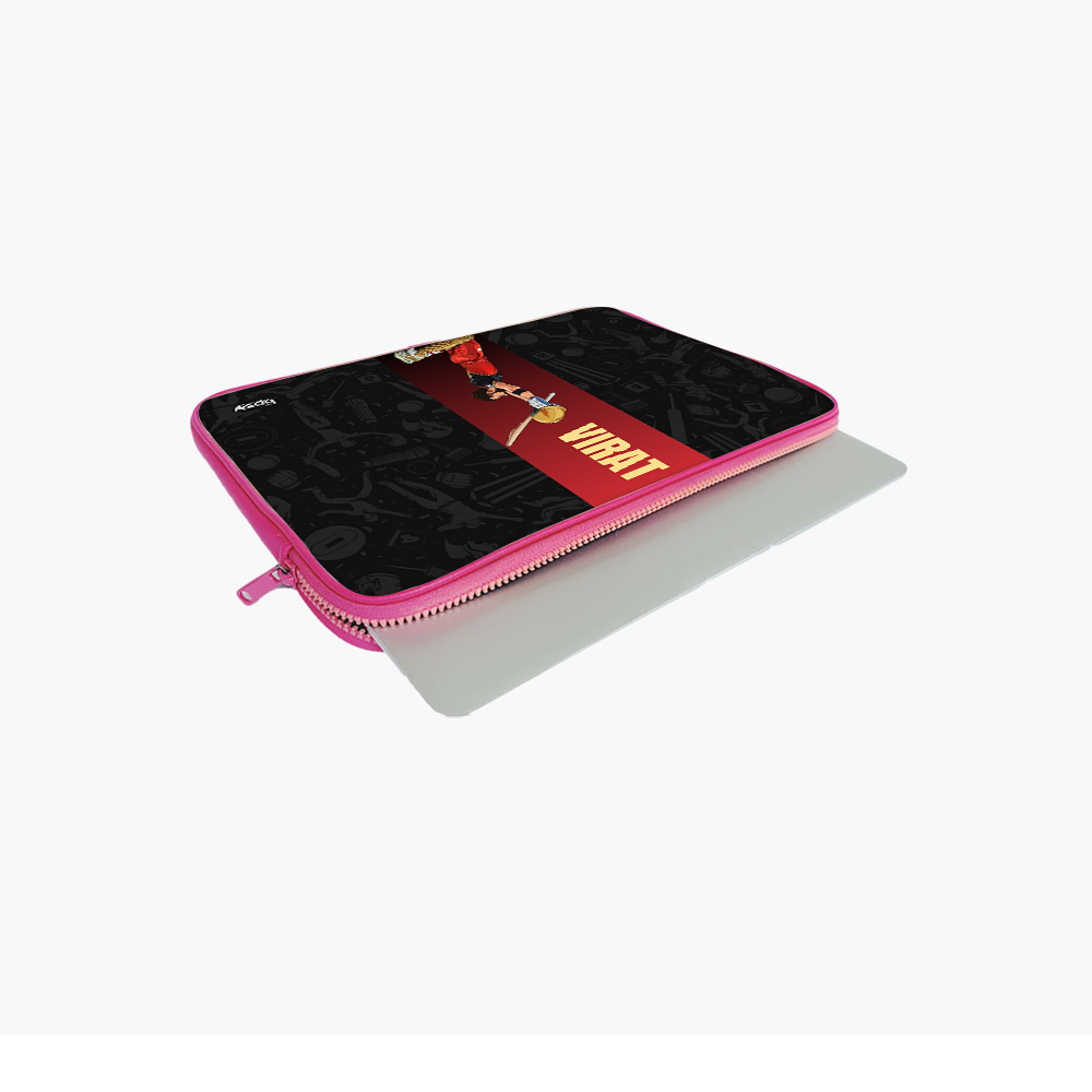 "VIRAT 18 - CRICKET FANDOM" -Laptop Sleeves:Bold Modern Design for Every Size