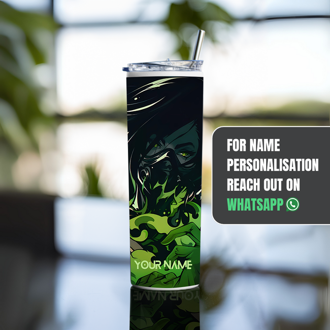 "VIPER - VALORANT" Tumbler with Metal Straw
