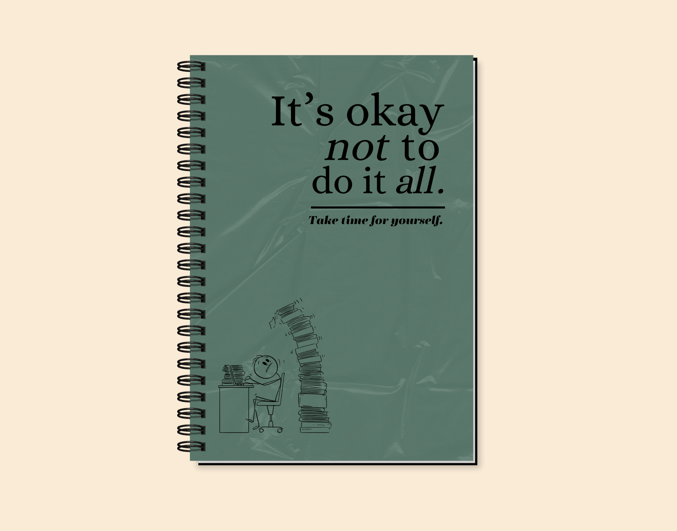 "IT'S OKAY NOT TO DO IT ALL" Elegant & Inspiring Diary for Daily Reflection