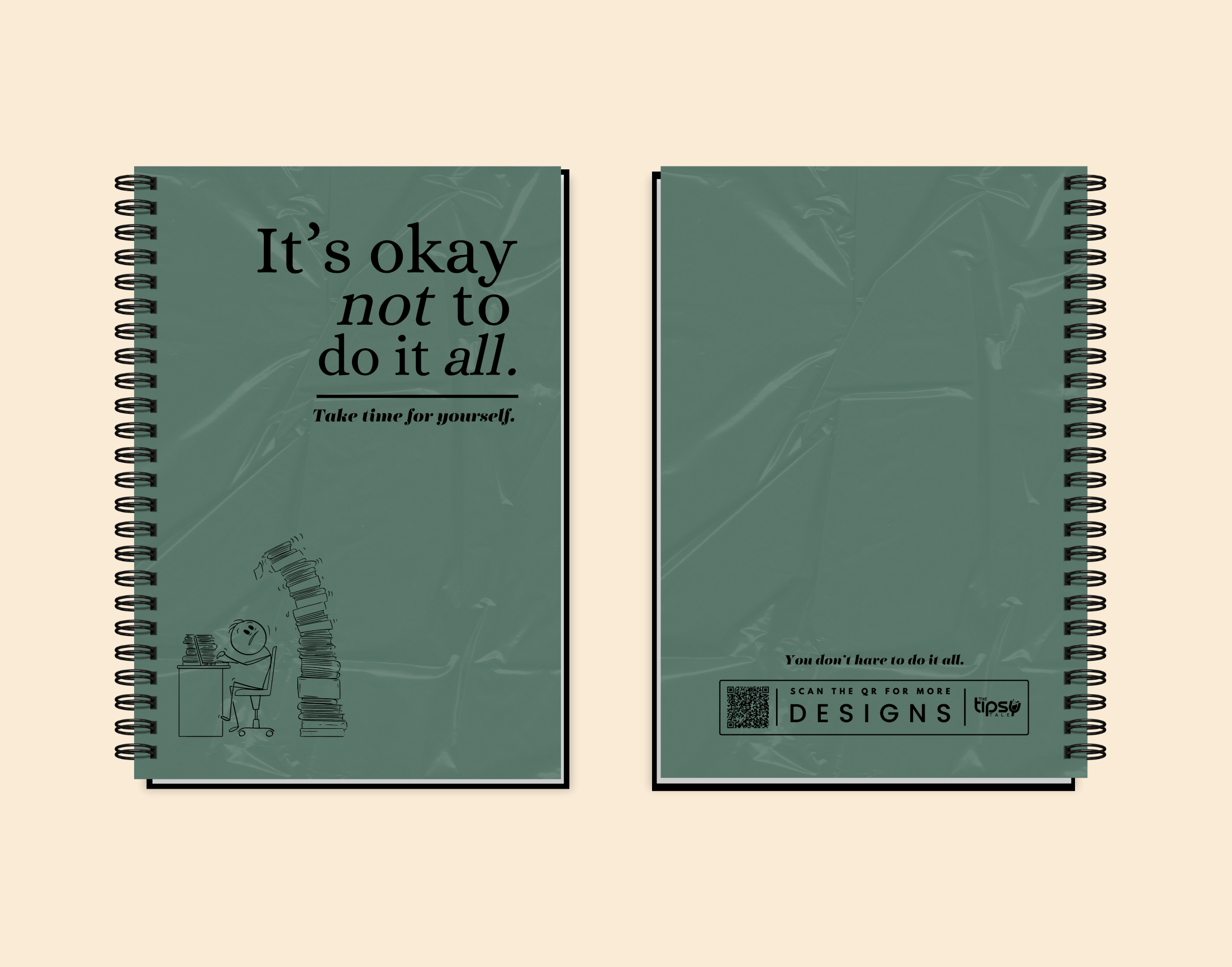 "IT'S OKAY NOT TO DO IT ALL" Elegant & Inspiring Diary for Daily Reflection