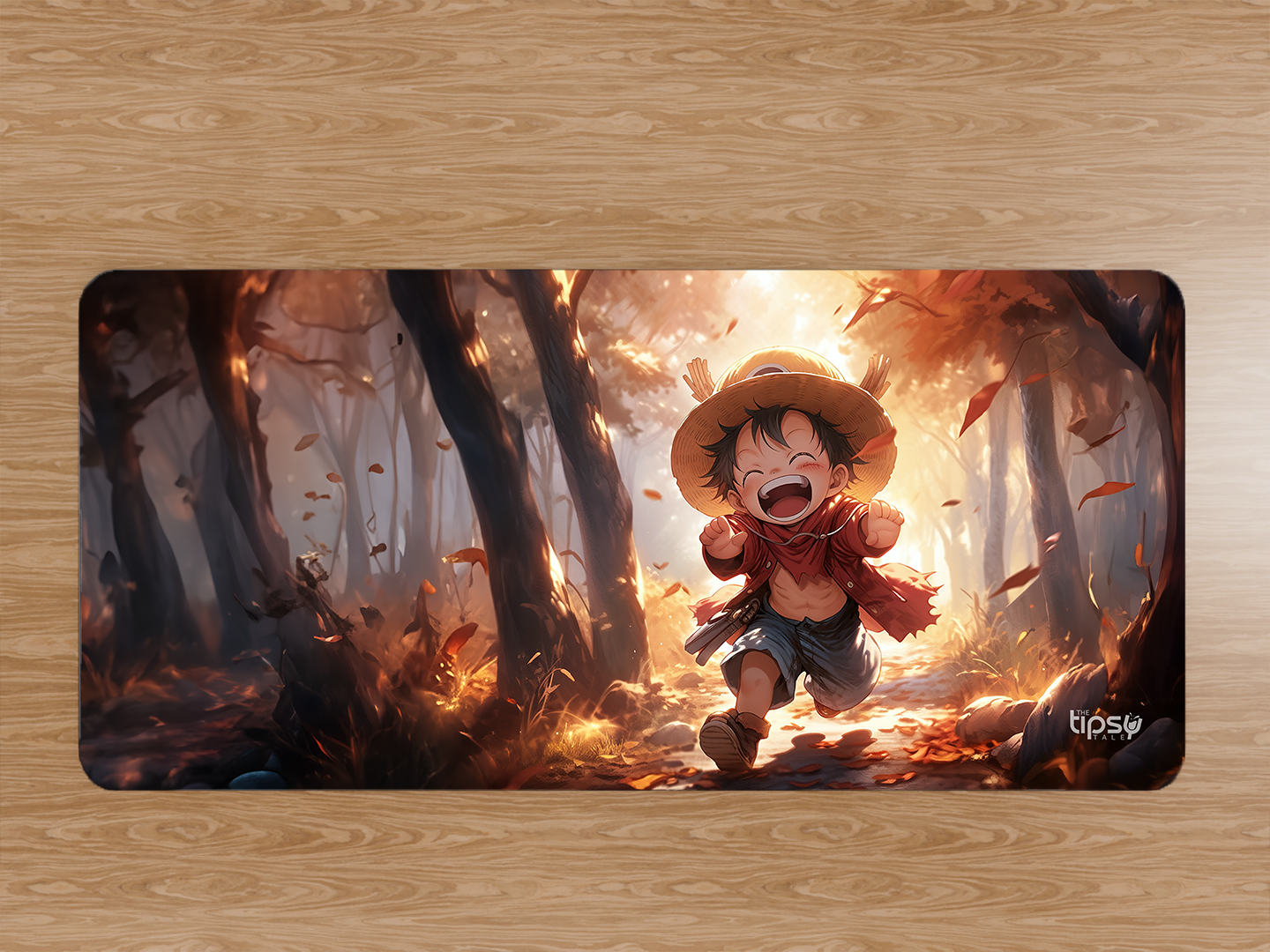 "Chibi Luffy: The Happy Version" Gaming Mousepad Elevate Your Gaming Experience