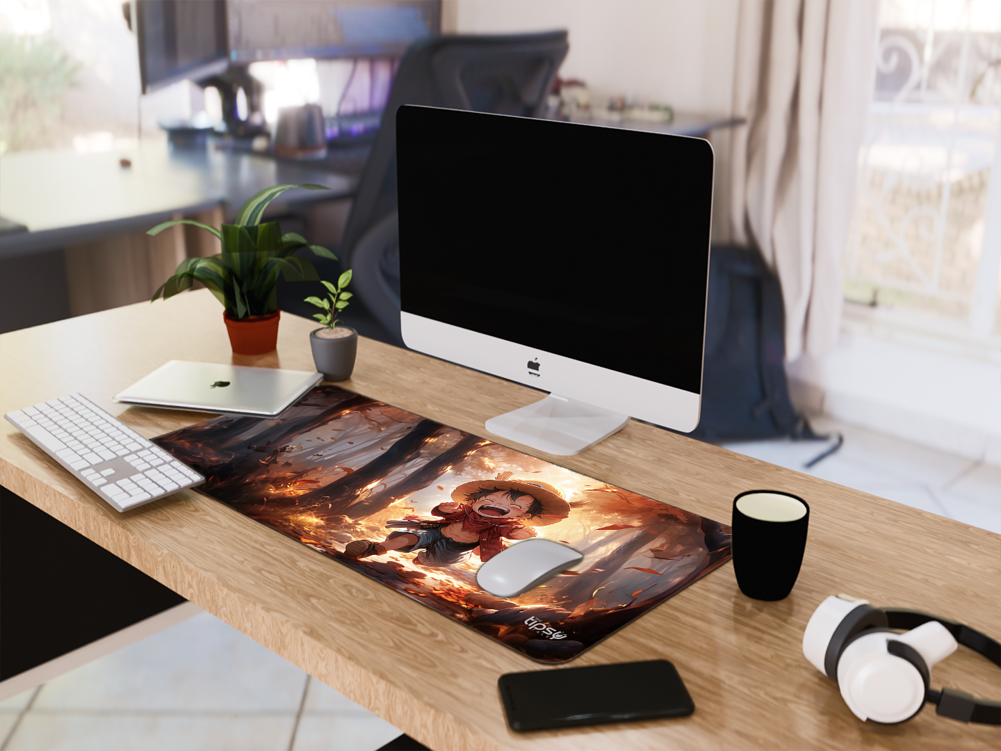 "Chibi Luffy: The Happy Version" Gaming Mousepad Elevate Your Gaming Experience