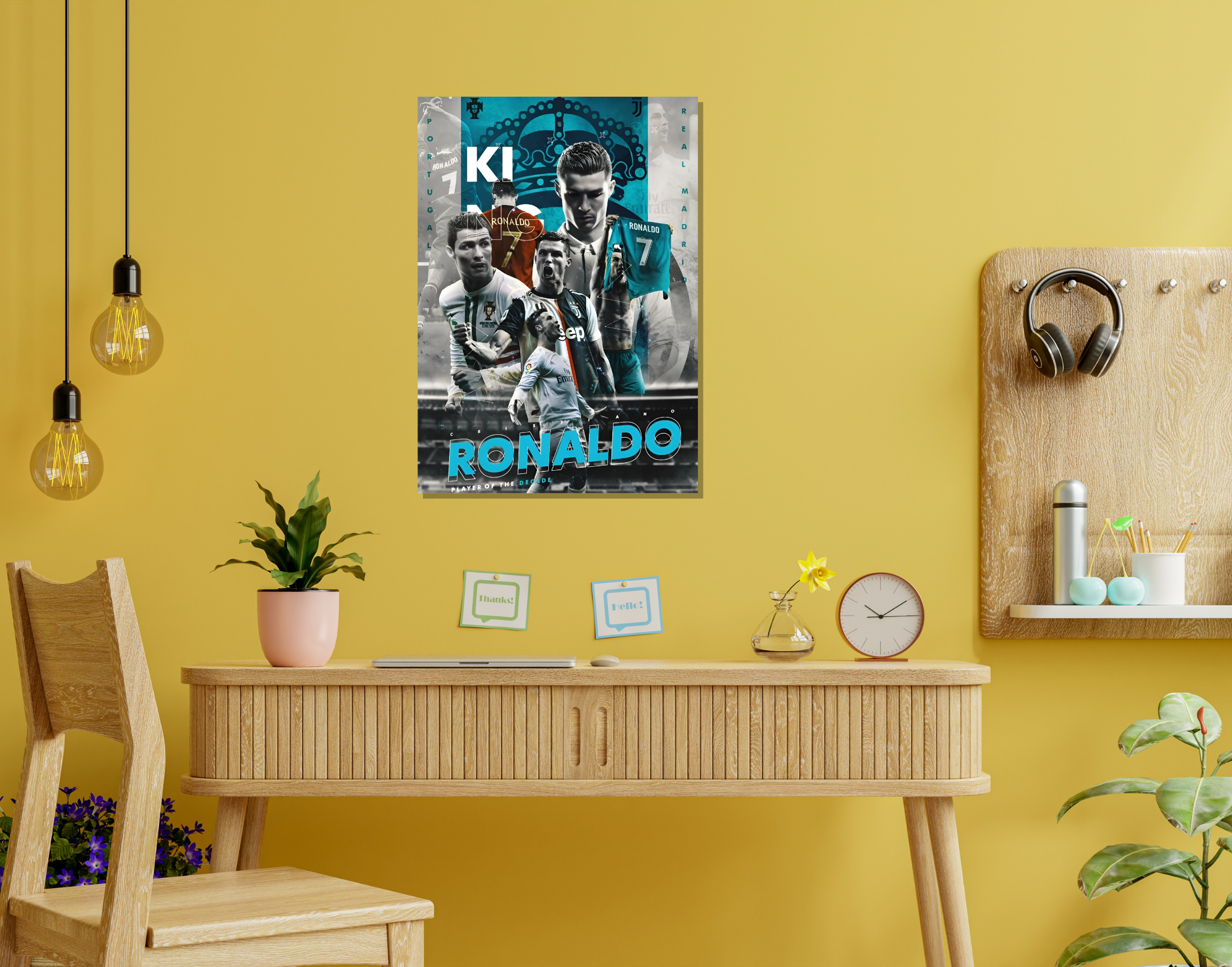 "No.7: Ronaldo The Legend"- Shiny & Sturdy Metallic Poster Art That Pops & Sticks