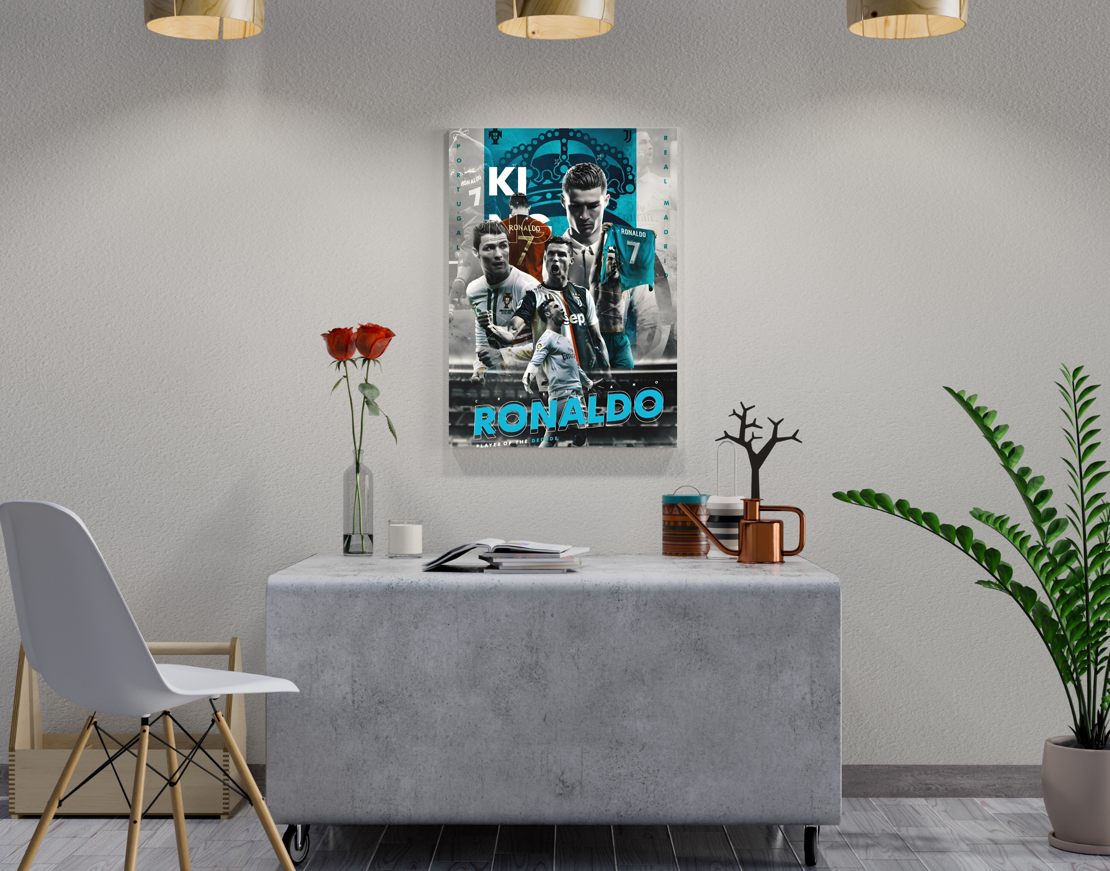 "No.7: Ronaldo The Legend"- Shiny & Sturdy Metallic Poster Art That Pops & Sticks