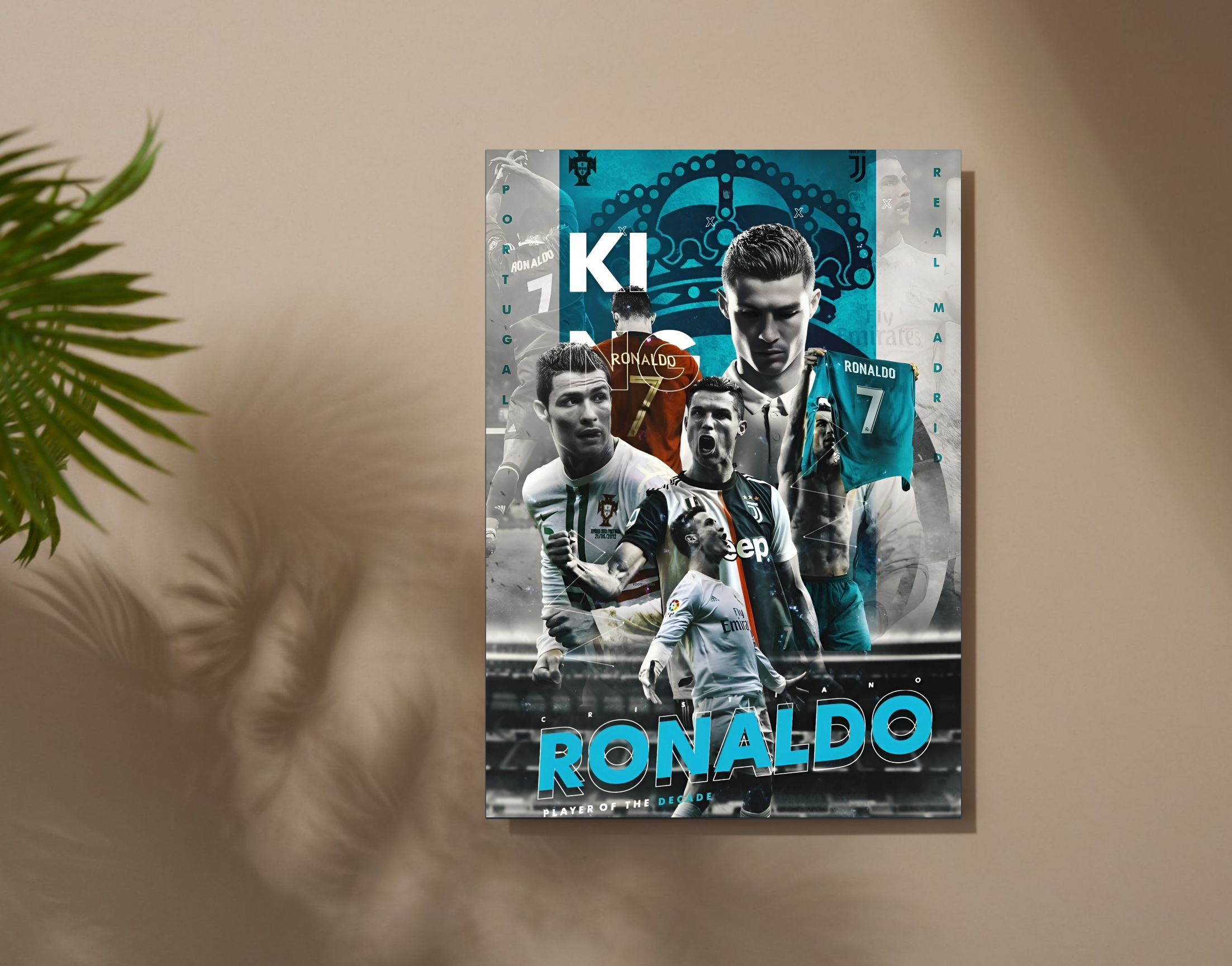 "No.7: Ronaldo The Legend"- Shiny & Sturdy Metallic Poster Art That Pops & Sticks