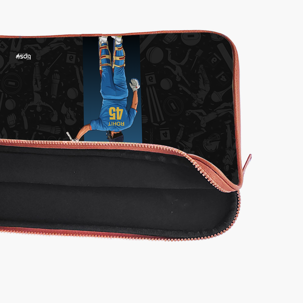 "ROHIT 45 - CRICKET FANDOM" -Laptop Sleeves:Bold Modern Design for Every Size