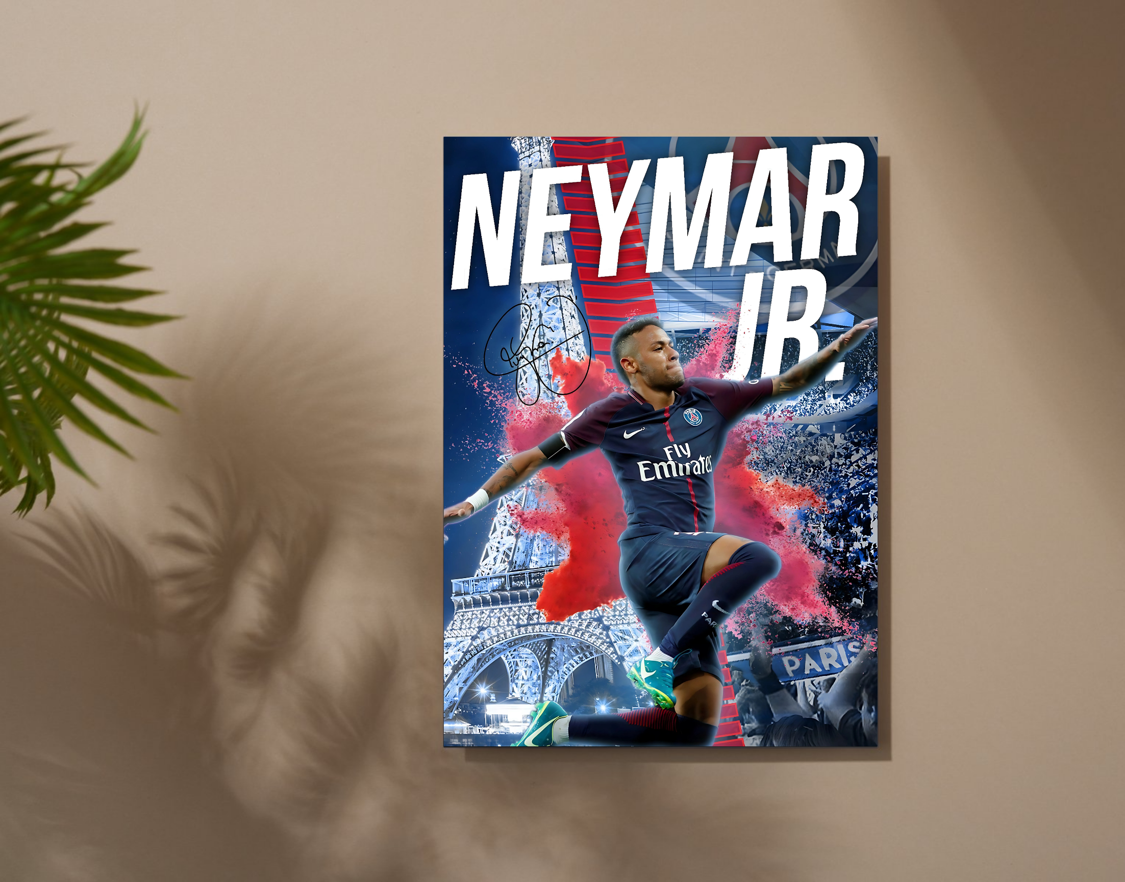"Neymar JR: PSG"- Shiny & Sturdy Metallic Poster Art That Pops & Sticks