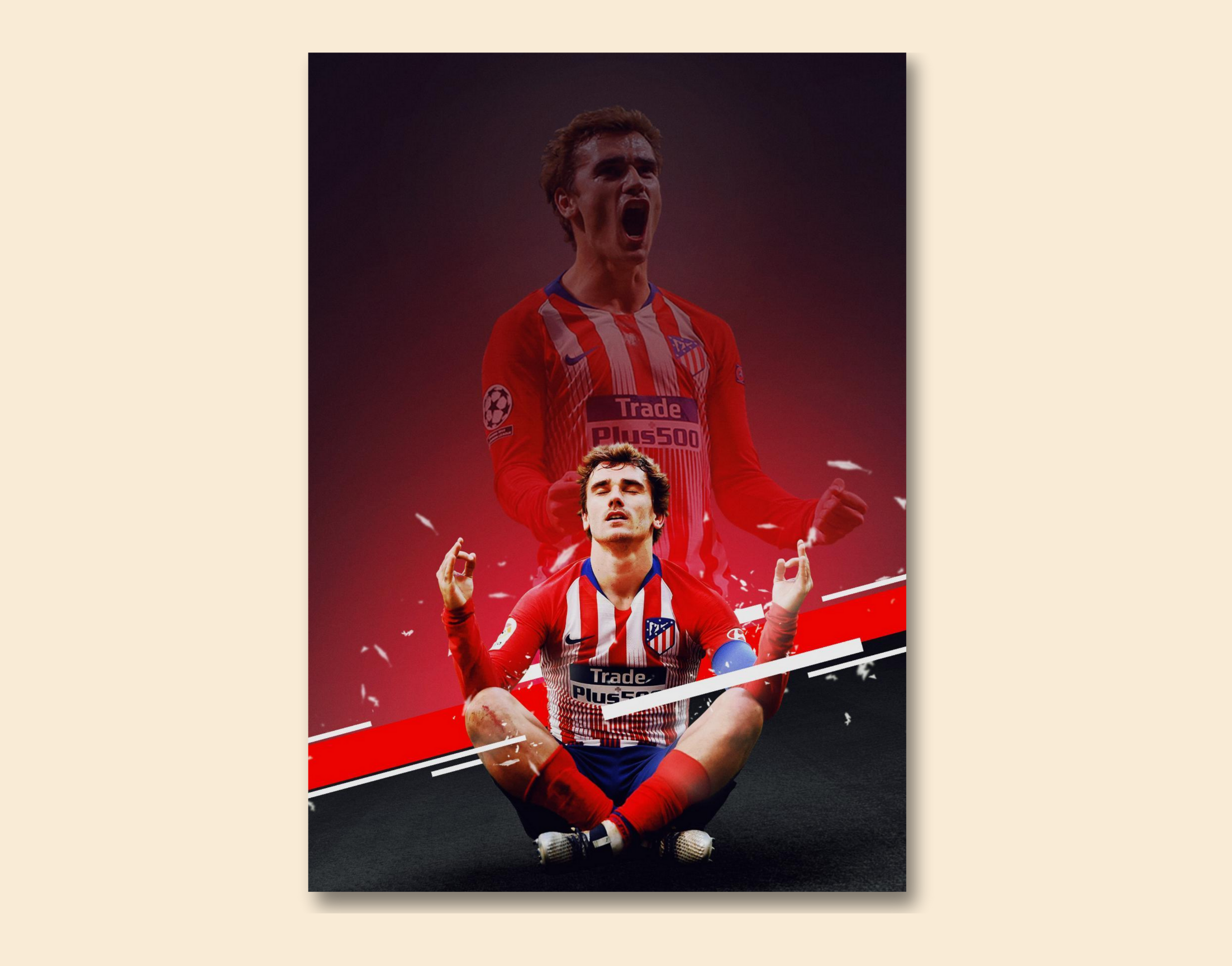 "Antoine Griezmann: The Winning Action"- Shiny & Sturdy Metallic Poster Art That Pops & Sticks