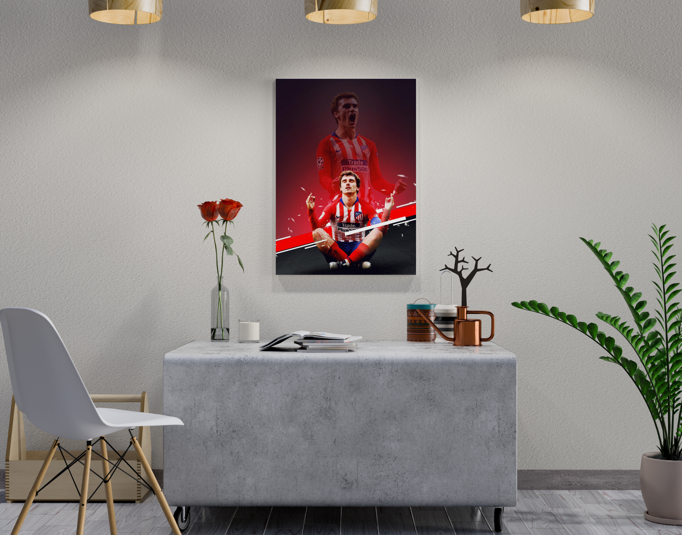 "Antoine Griezmann: The Winning Action"- Shiny & Sturdy Metallic Poster Art That Pops & Sticks