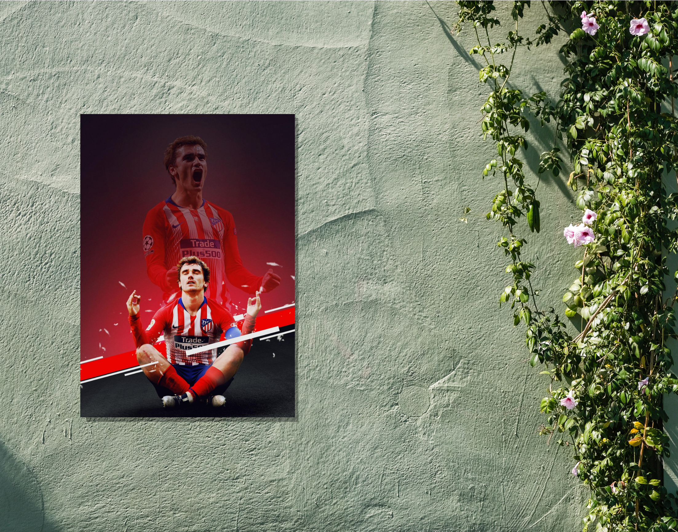 "Antoine Griezmann: The Winning Action"- Shiny & Sturdy Metallic Poster Art That Pops & Sticks