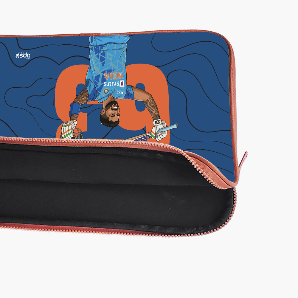 "SURYAKUMAR YADAV - CRICKET FANDOM" -Laptop Sleeves:Bold Modern Design for Every Size