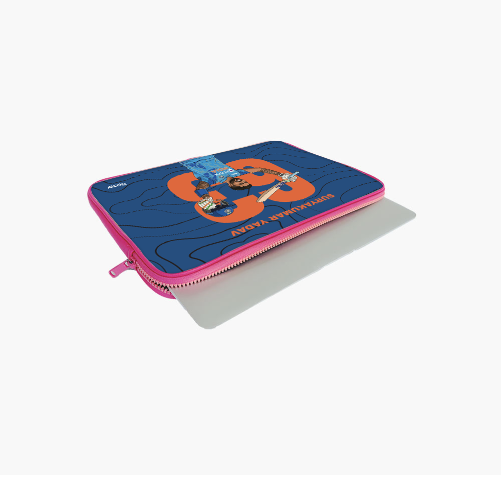 "SURYAKUMAR YADAV - CRICKET FANDOM" -Laptop Sleeves:Bold Modern Design for Every Size