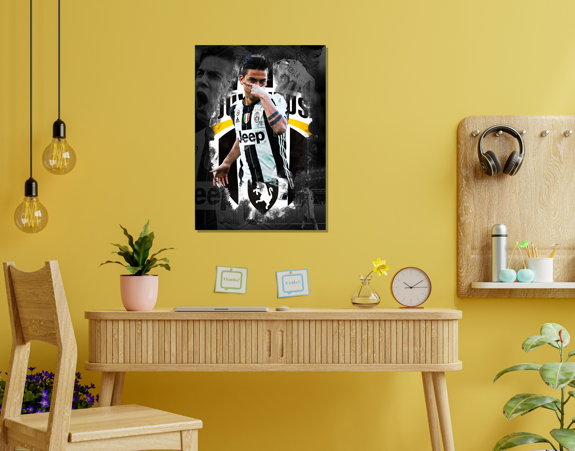 "Paulo Dybala:Juventus FC"- Shiny & Sturdy Metallic Poster Art That Pops & Sticks