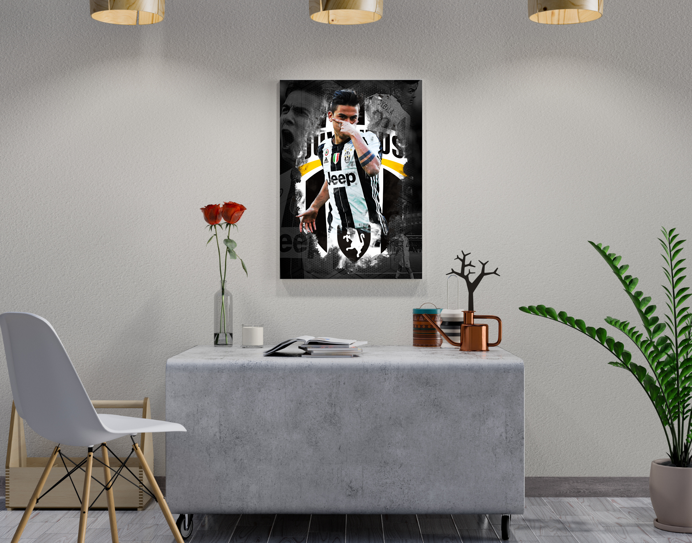 "Paulo Dybala:Juventus FC"- Shiny & Sturdy Metallic Poster Art That Pops & Sticks