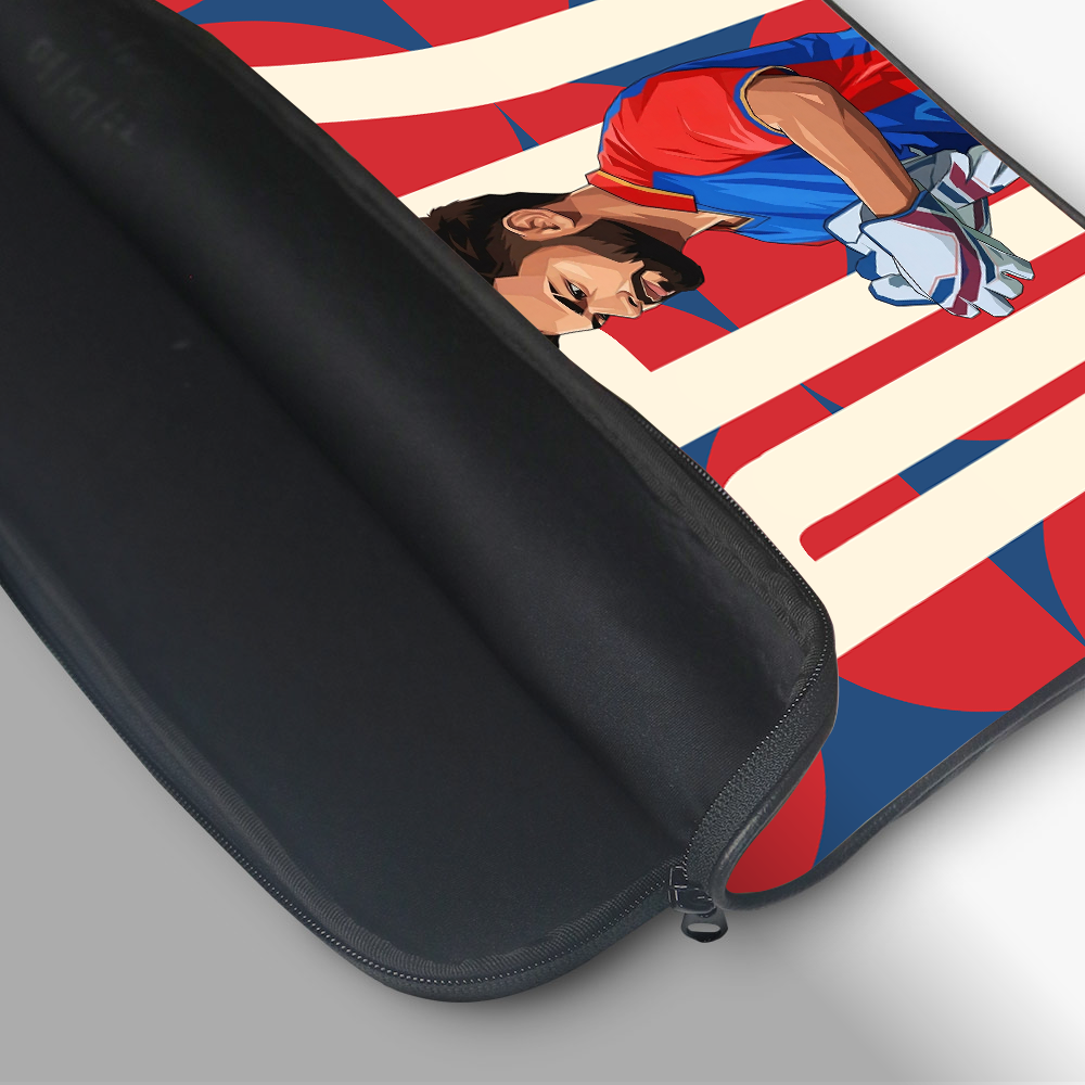 "RISHABH PANT - CRICKET FANDOM" -Laptop Sleeves:Bold Modern Design for Every Size