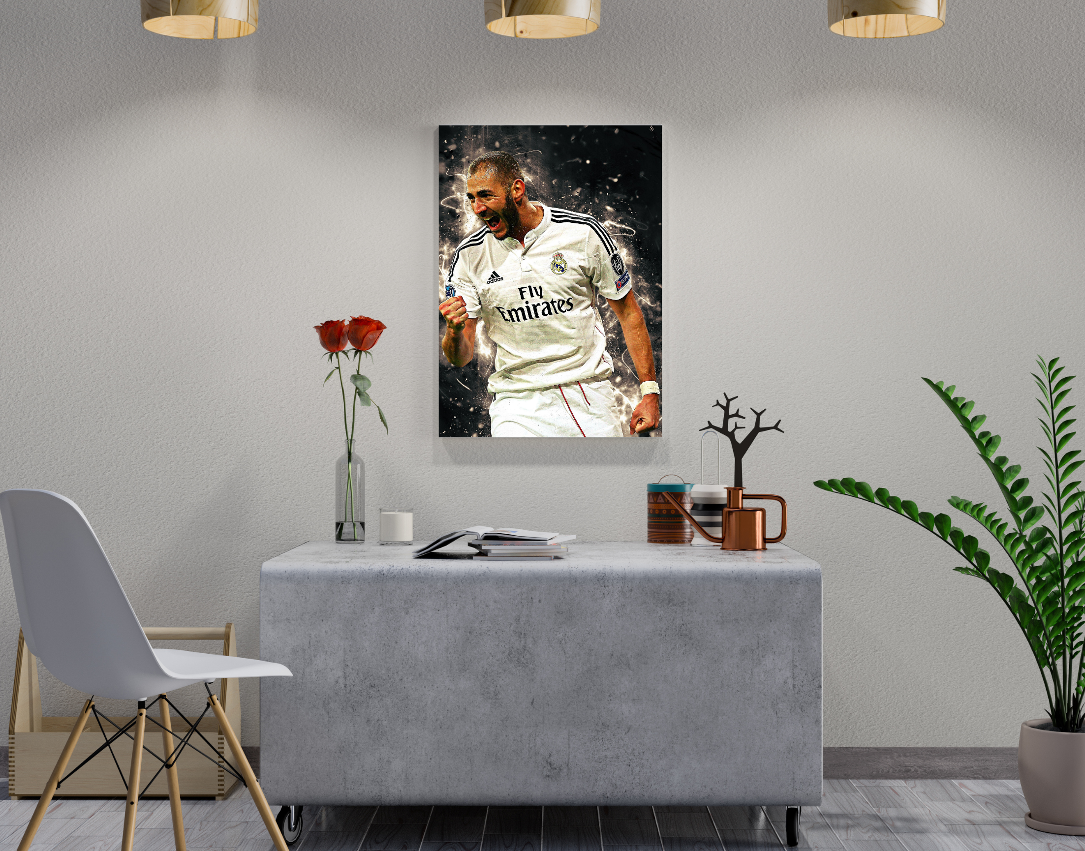 "Karim Benzema: Real Madrid"- Shiny & Sturdy Metallic Poster Art That Pops & Sticks