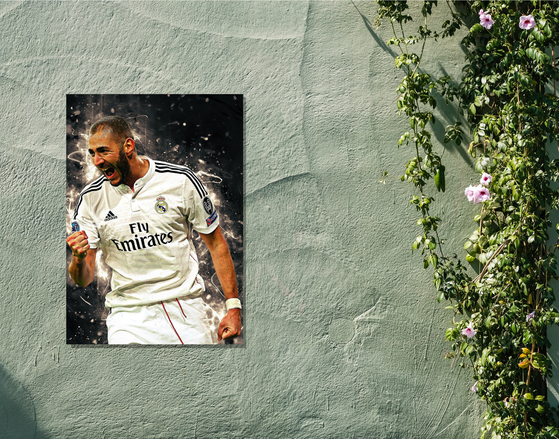 "Karim Benzema: Real Madrid"- Shiny & Sturdy Metallic Poster Art That Pops & Sticks