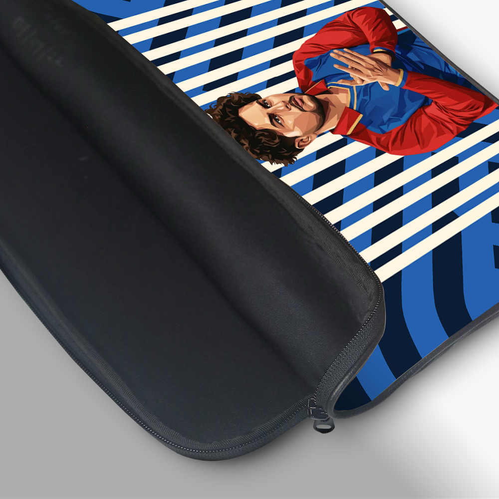 "KULDEEP YADAV - CRICKET FANBASE" -Laptop Sleeves:Bold Modern Design for Every Size