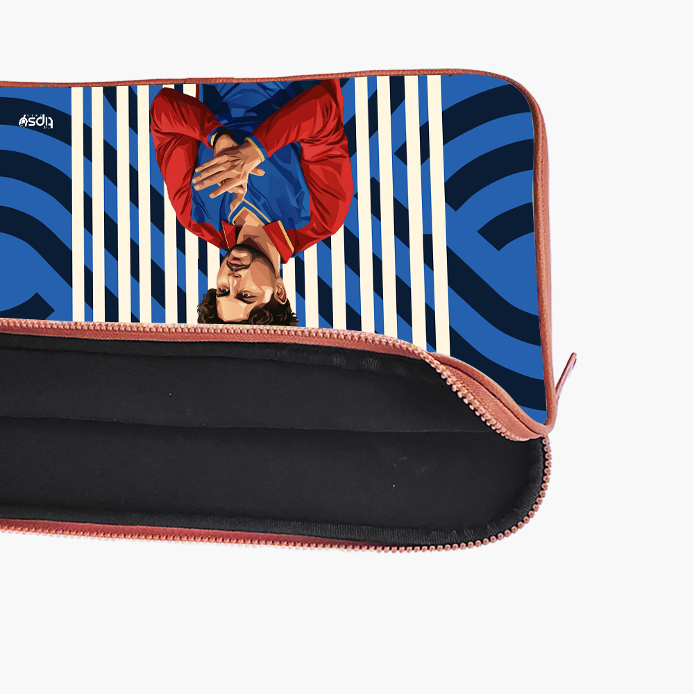 "KULDEEP YADAV - CRICKET FANBASE" -Laptop Sleeves:Bold Modern Design for Every Size