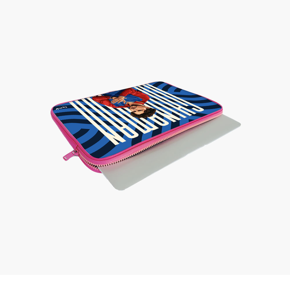 "KULDEEP YADAV - CRICKET FANBASE" -Laptop Sleeves:Bold Modern Design for Every Size