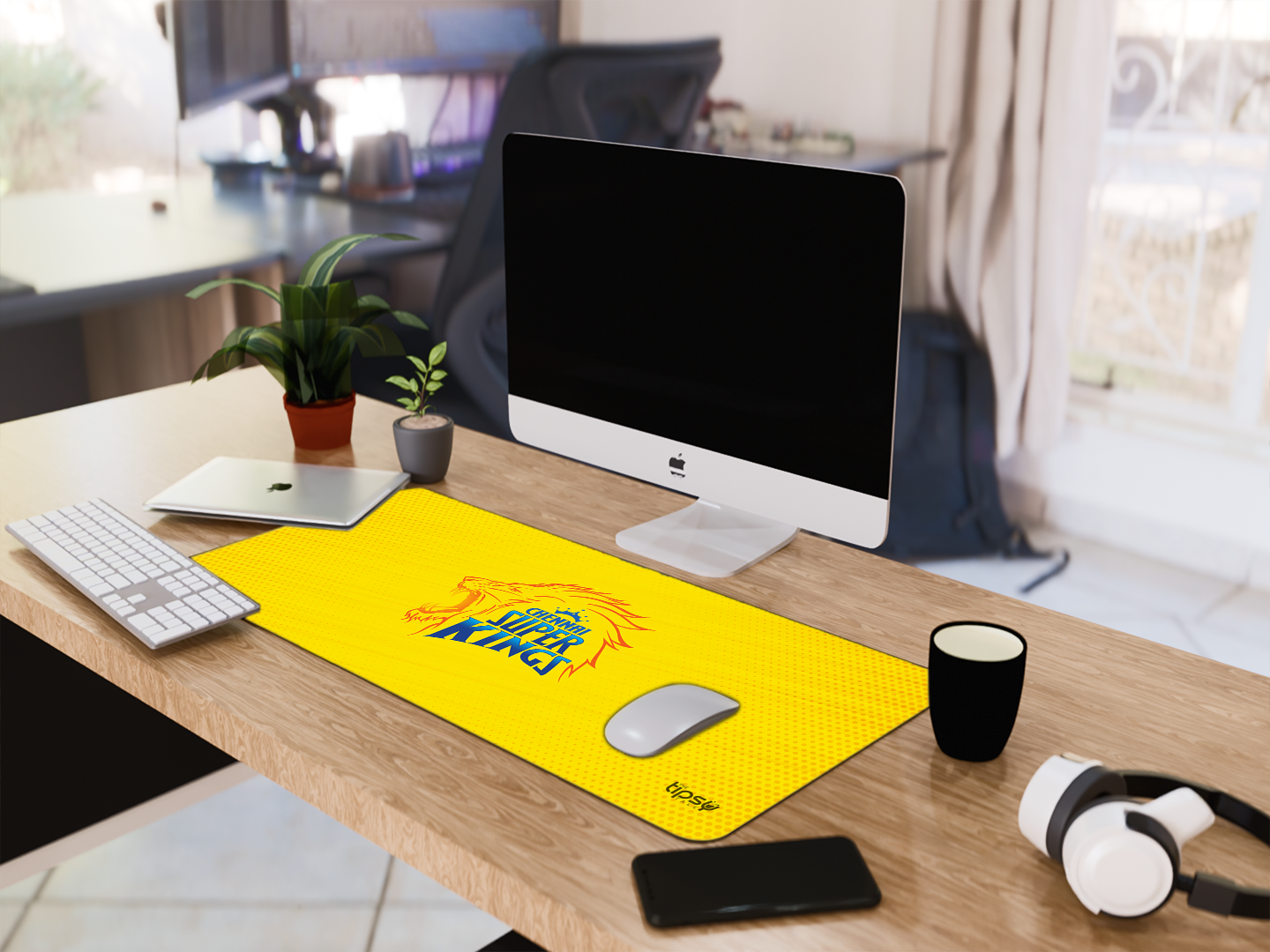 "CSK : Whistle Podu" Gaming Mousepad Elevate Your Gaming Experience