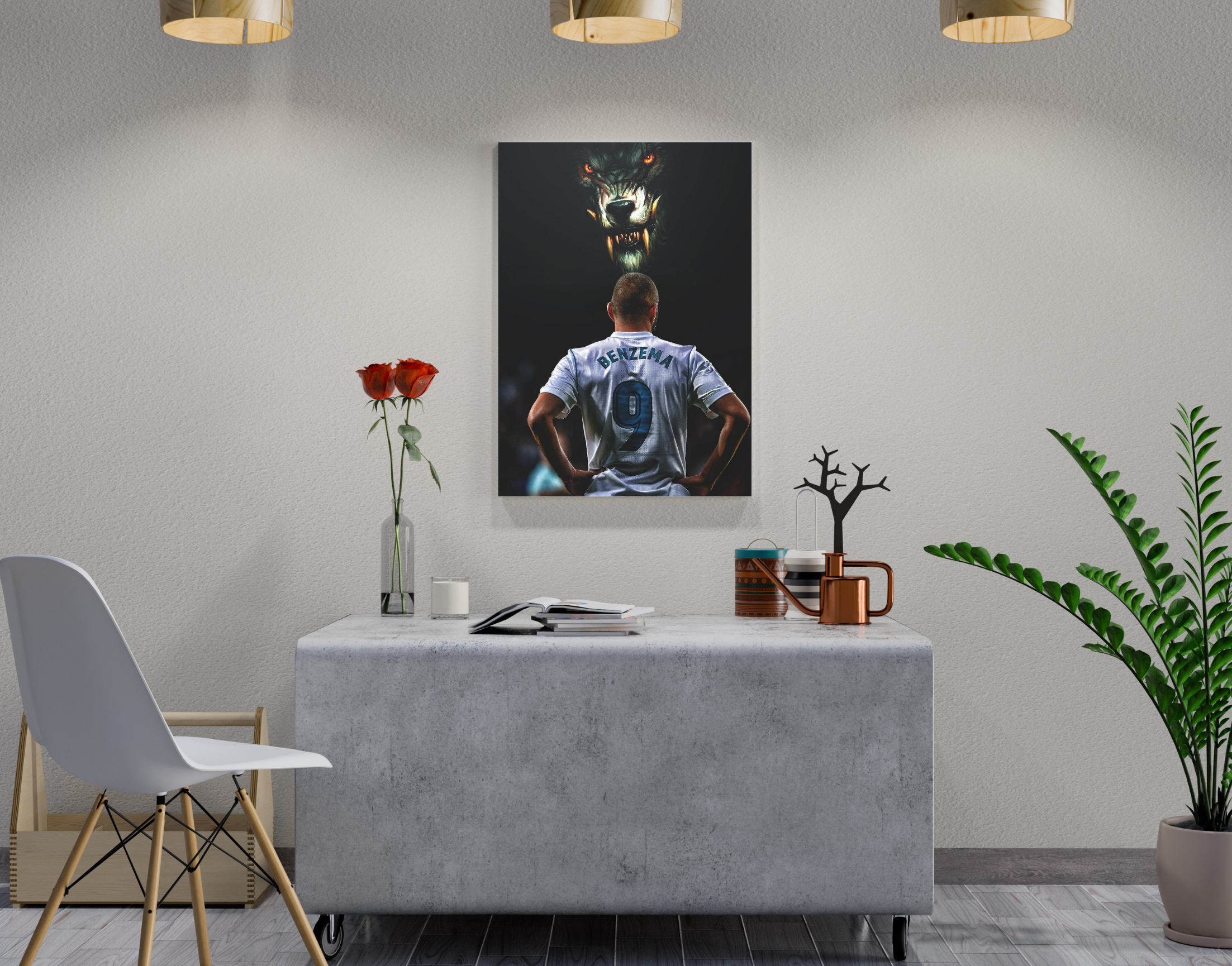 "Karim Benzema: 9"- Shiny & Sturdy Metallic Poster Art That Pops & Sticks