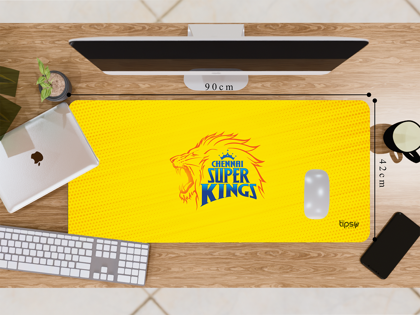 "CSK : Whistle Podu" Gaming Mousepad Elevate Your Gaming Experience