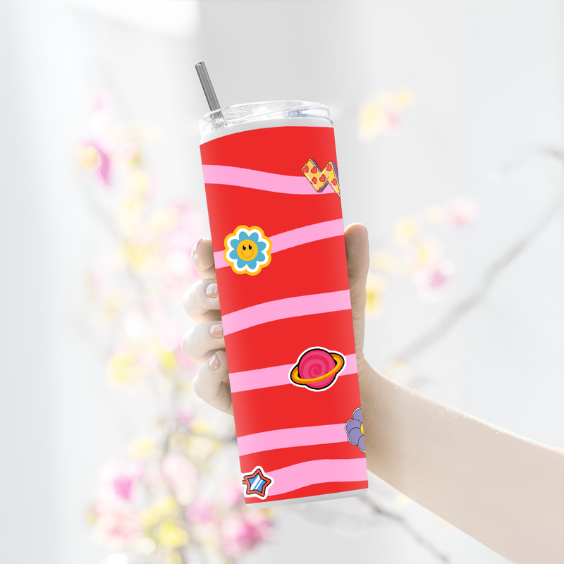 "GEN-Z EMOTES" Tumbler with Metal Straw