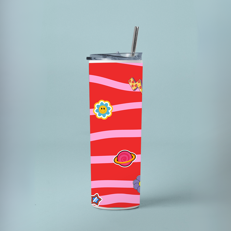 "GEN-Z EMOTES" Tumbler with Metal Straw