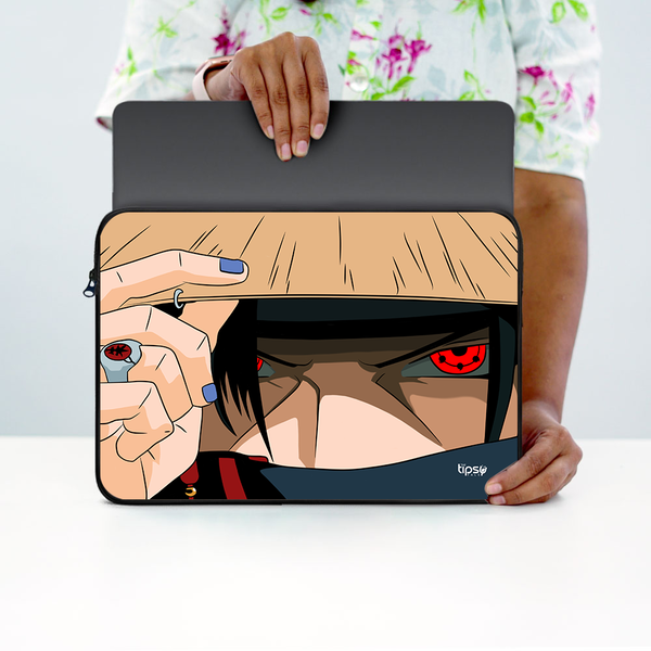 "ITACHI UCHIHA - SHARINGAN" -Laptop Sleeves:Bold Modern Design for Every Size