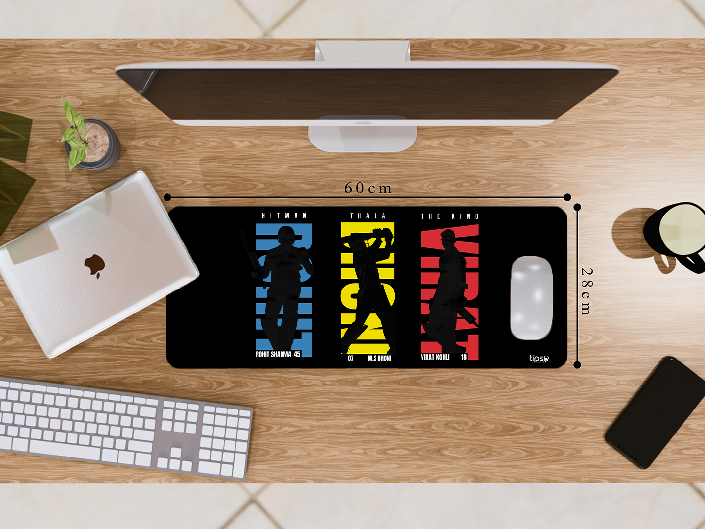 "RS+MSD+VK ~ BEST OF IPL" Gaming Mousepad Elevate Your Gaming Experience