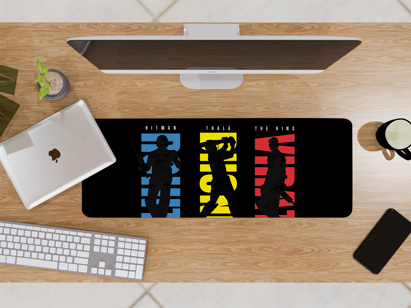 "RS+MSD+VK ~ BEST OF IPL" Gaming Mousepad Elevate Your Gaming Experience