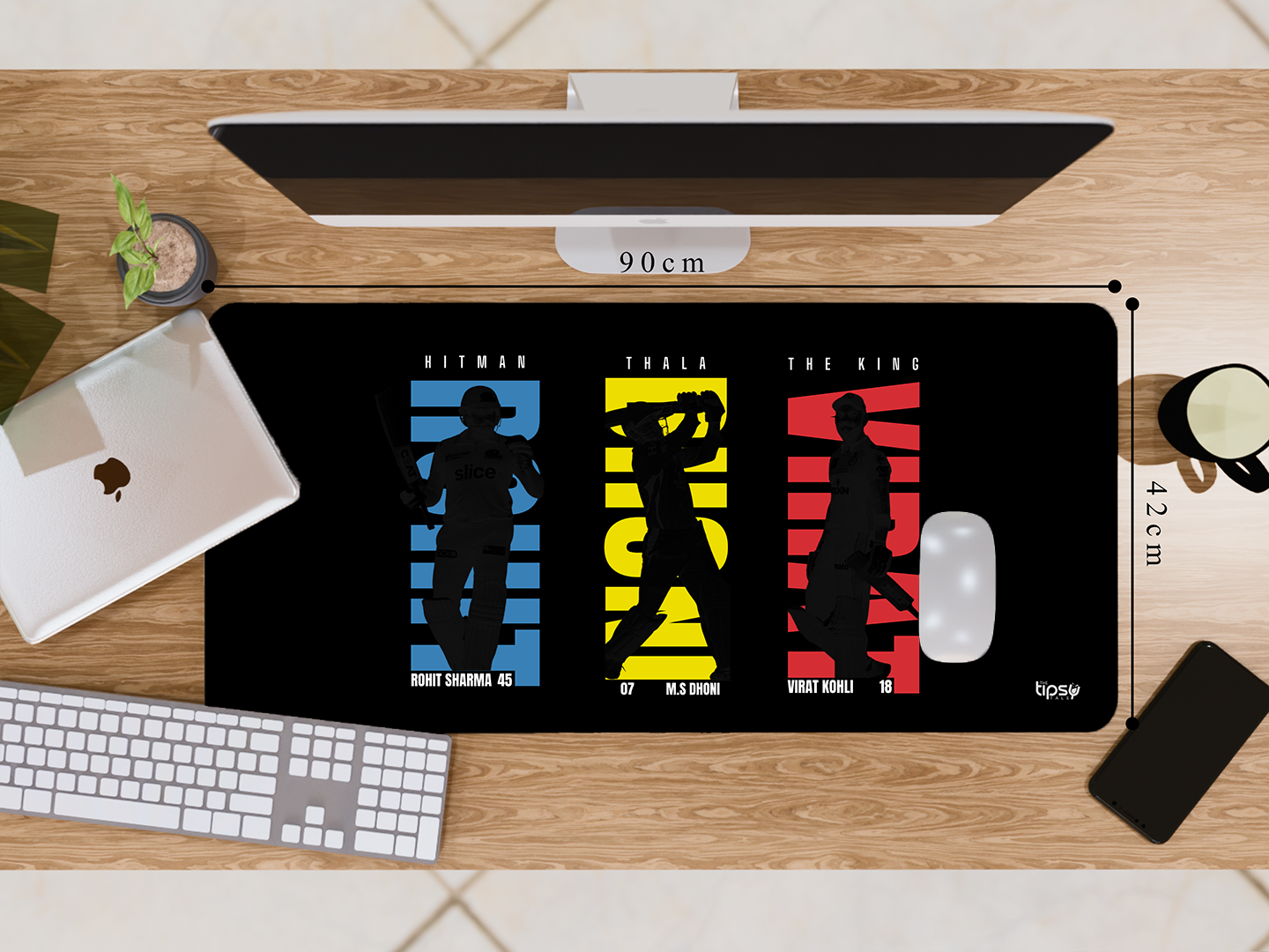 "RS+MSD+VK ~ BEST OF IPL" Gaming Mousepad Elevate Your Gaming Experience