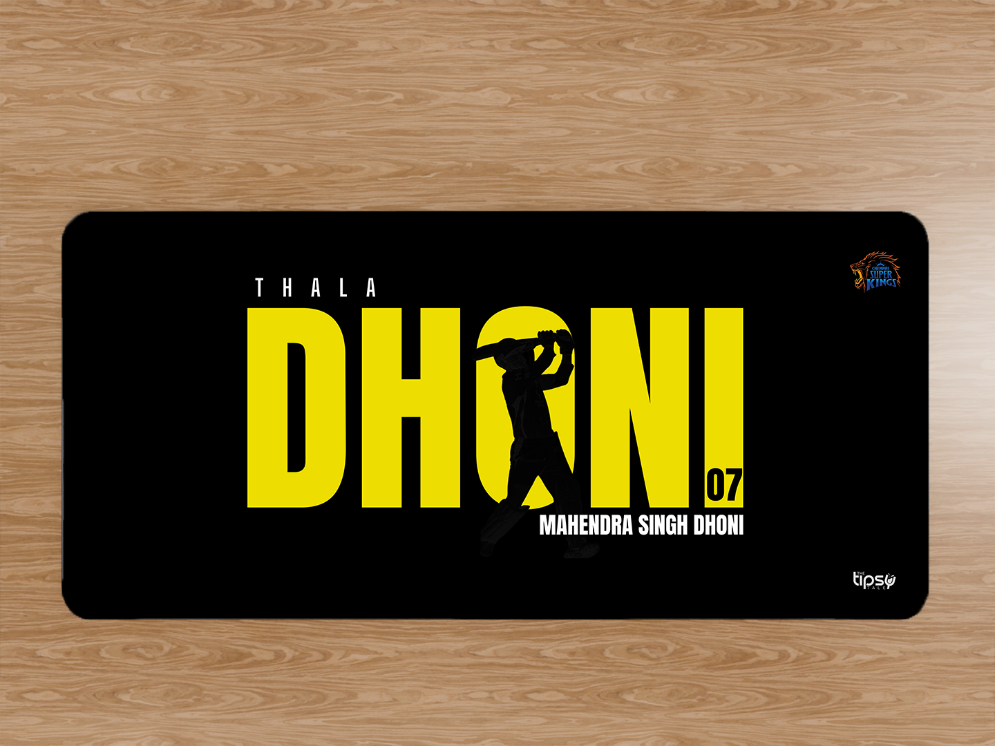 "MS DHONI ~ CHENNAI SUPER KINGS #7 " Gaming Mousepad- Elevate Your Gaming Experience