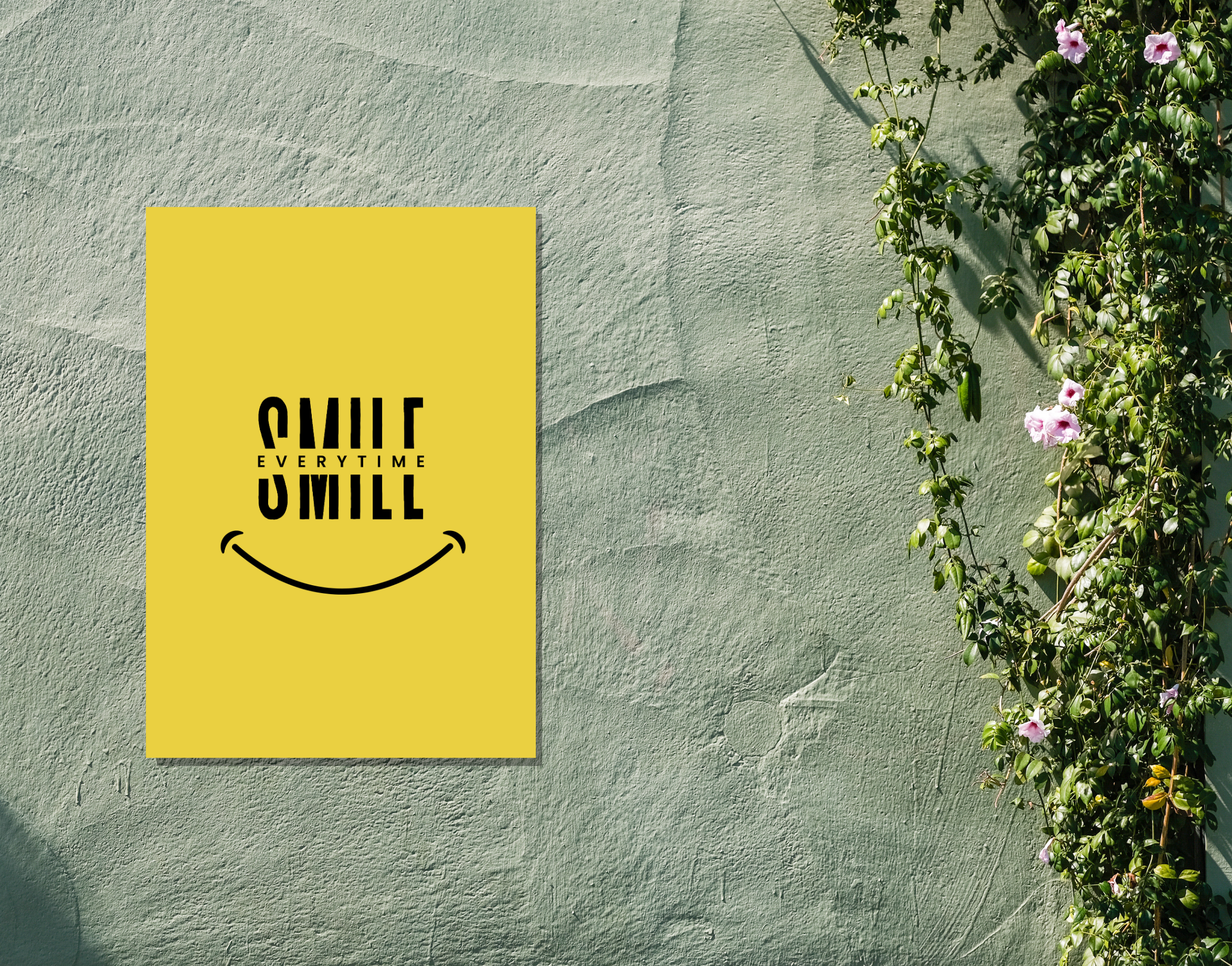 "SMILE EVERYTIME"- Shiny & Sturdy Metallic Poster Art That Pops & Sticks (Literally!)