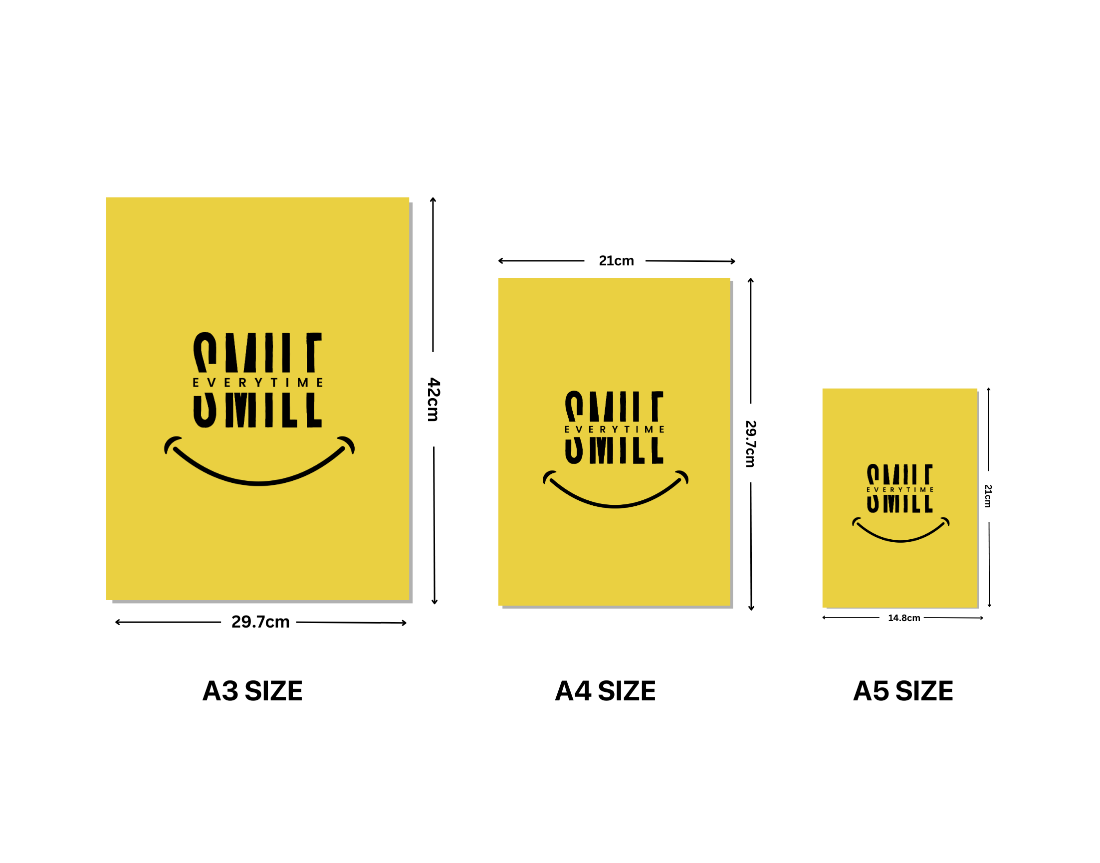 "SMILE EVERYTIME"- Shiny & Sturdy Metallic Poster Art That Pops & Sticks (Literally!)