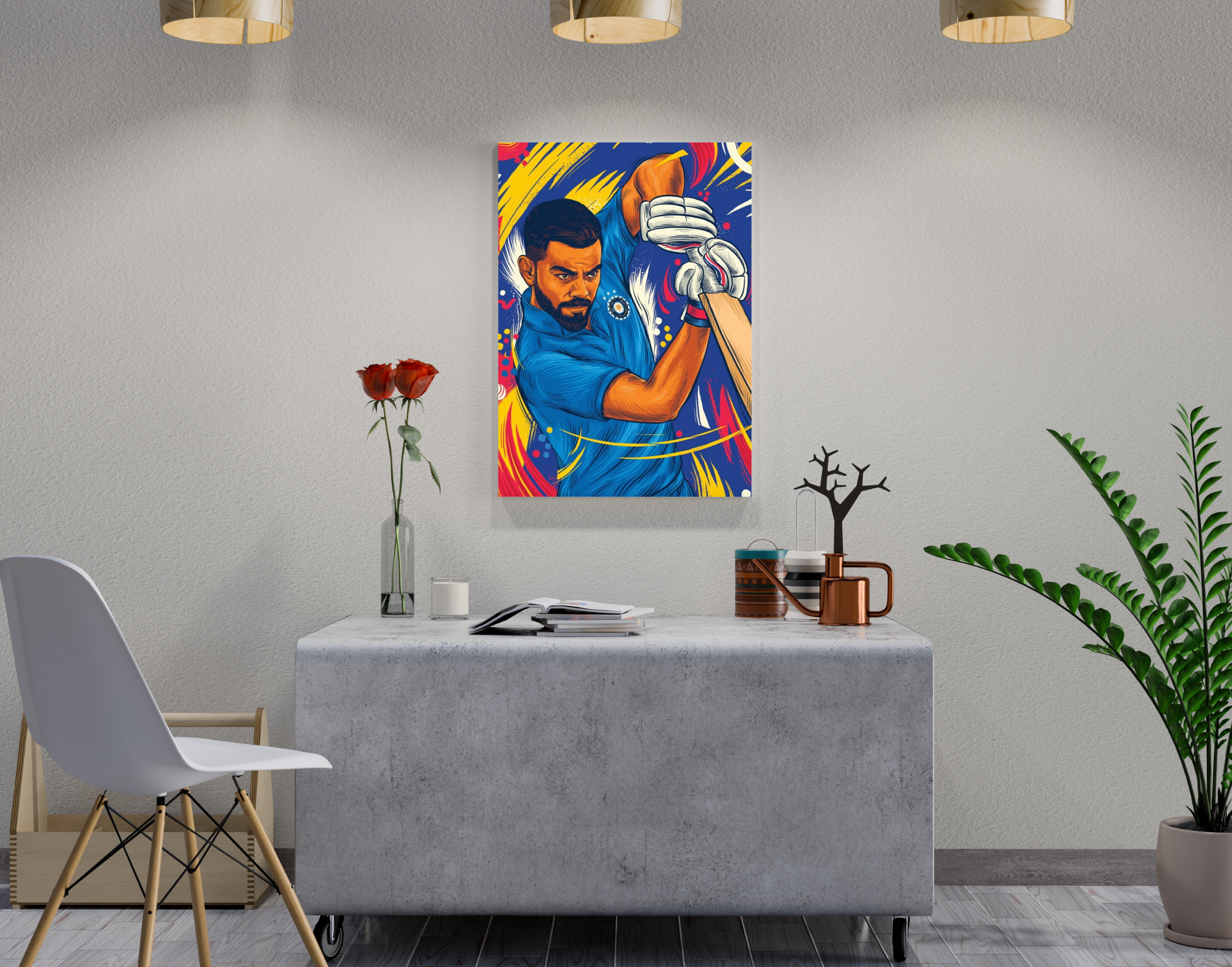 "Captain Fearless: Viratt Kholi #18"- Shiny & Sturdy Metallic Poster Art That Pops & Sticks