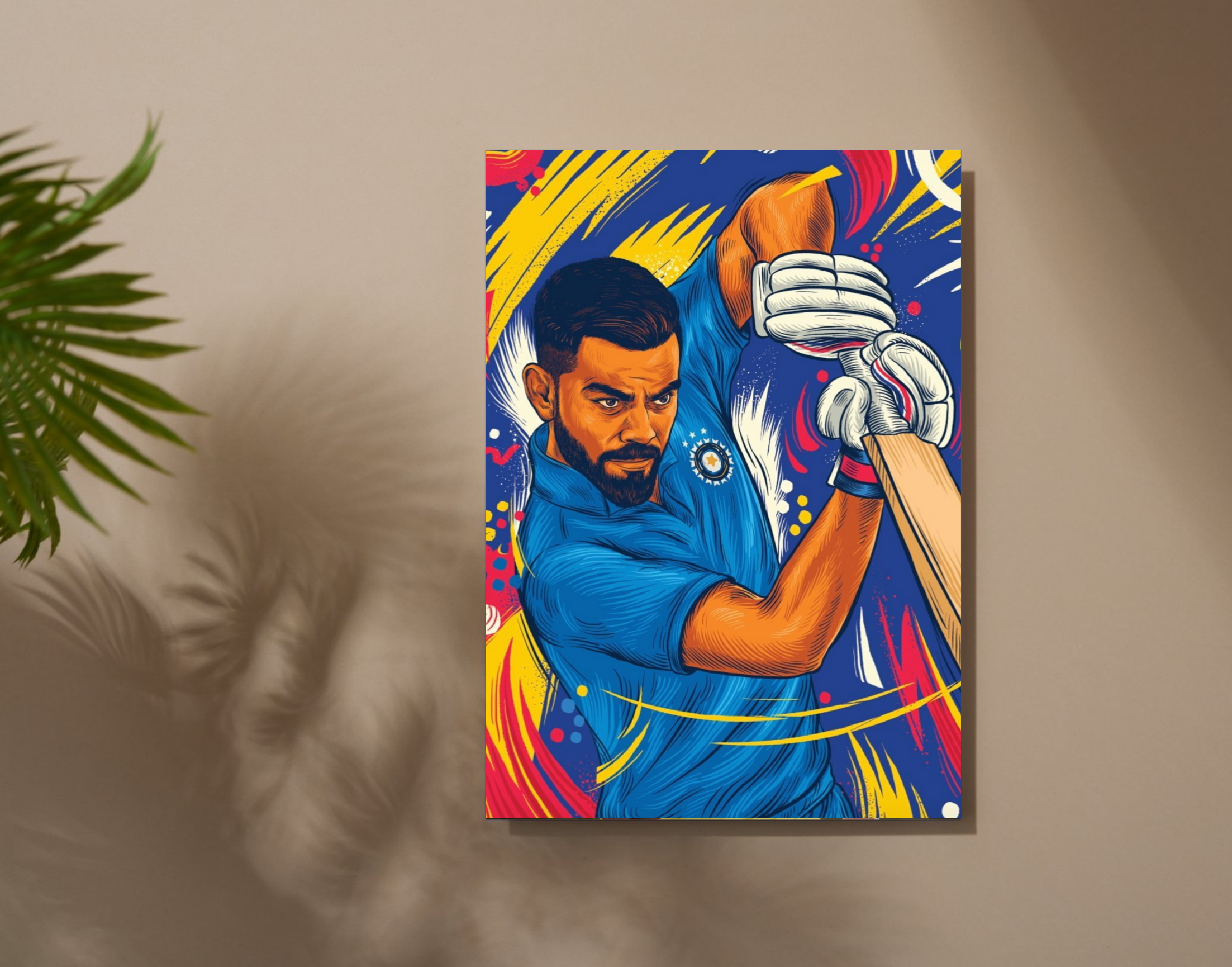 "Captain Fearless: Viratt Kholi #18"- Shiny & Sturdy Metallic Poster Art That Pops & Sticks