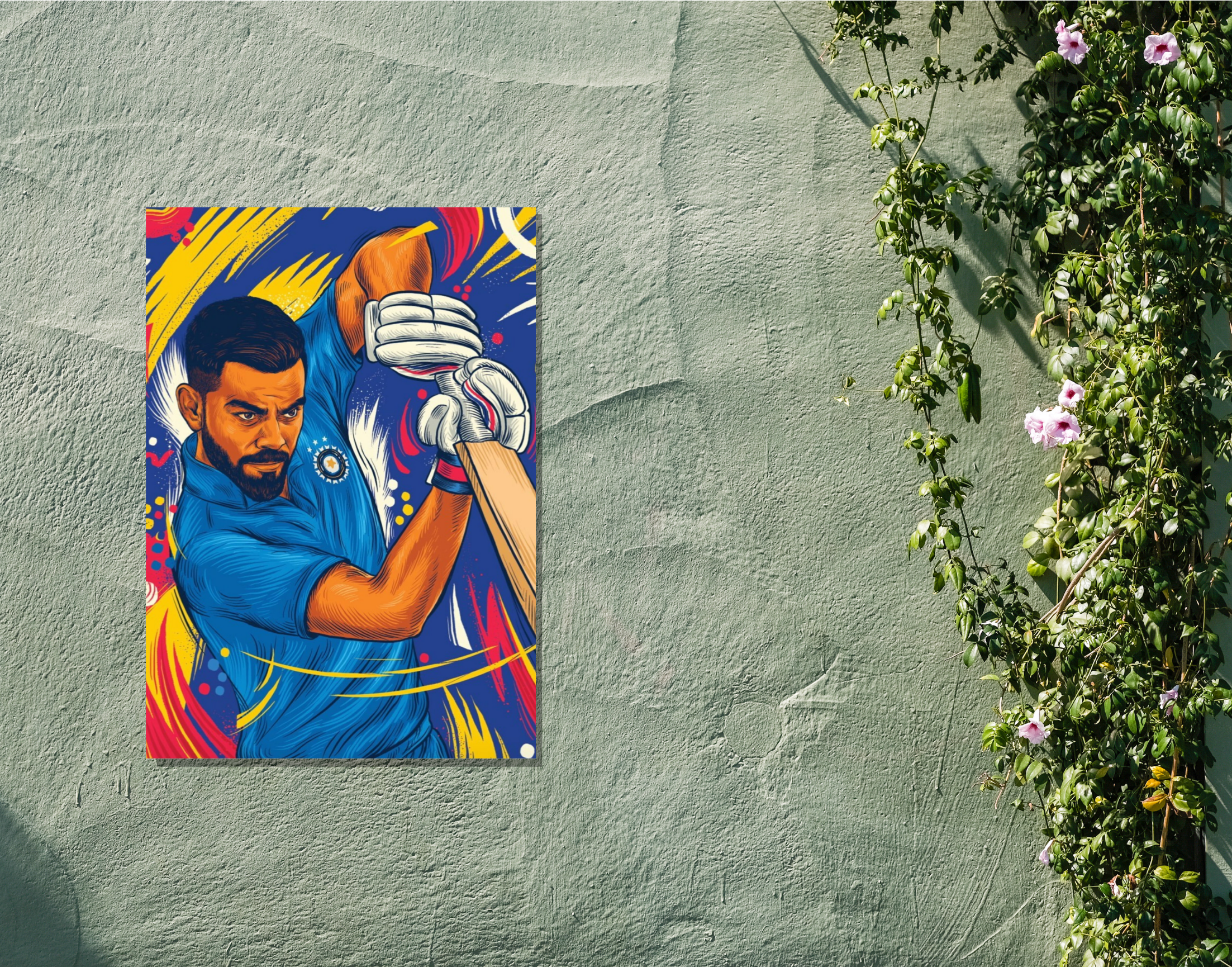 "Captain Fearless: Viratt Kholi #18"- Shiny & Sturdy Metallic Poster Art That Pops & Sticks